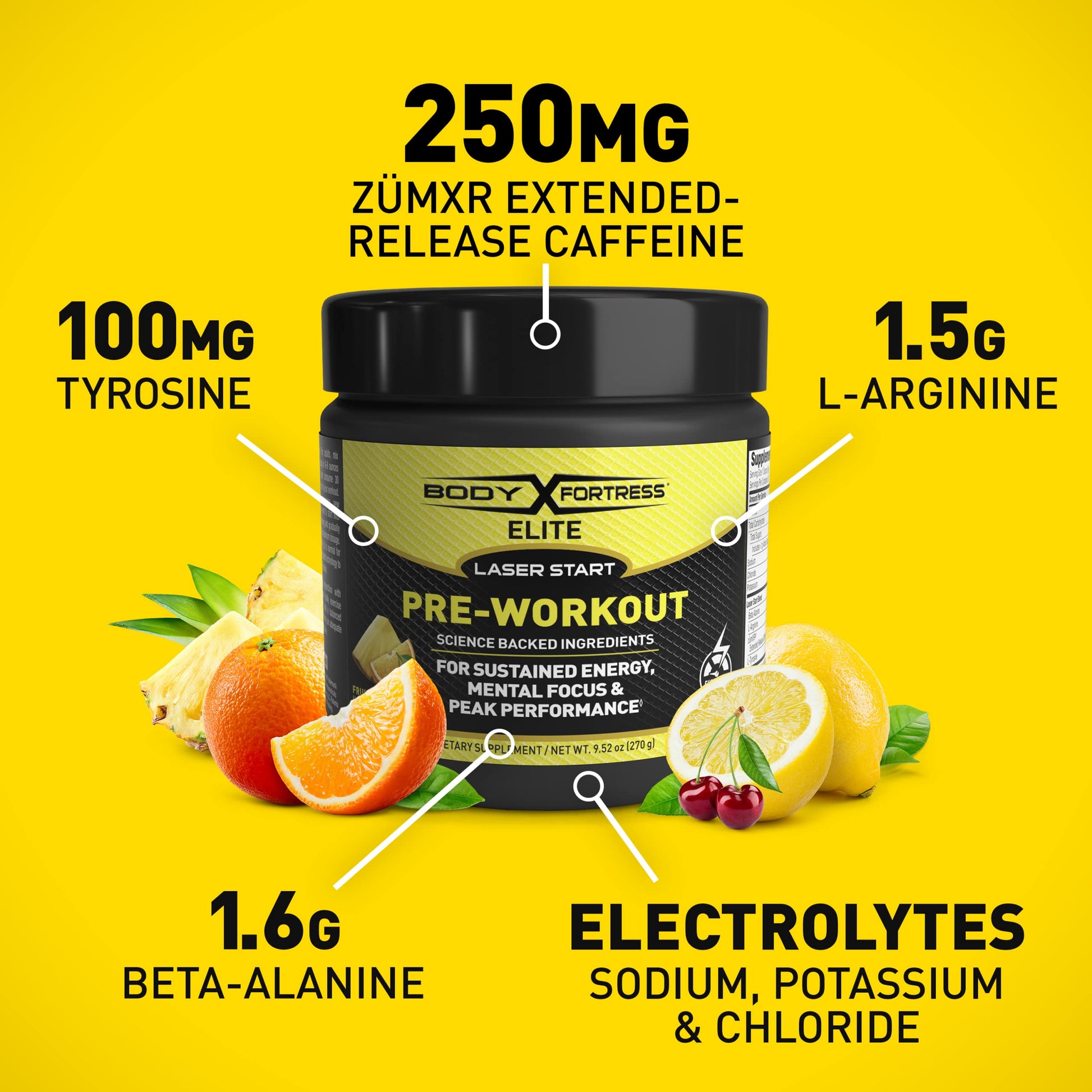 Body Fortress Elite Laser Start Pre-Workout Powder,ZümXR Caffeine for Sustained Energy Body Fortress uk supplements