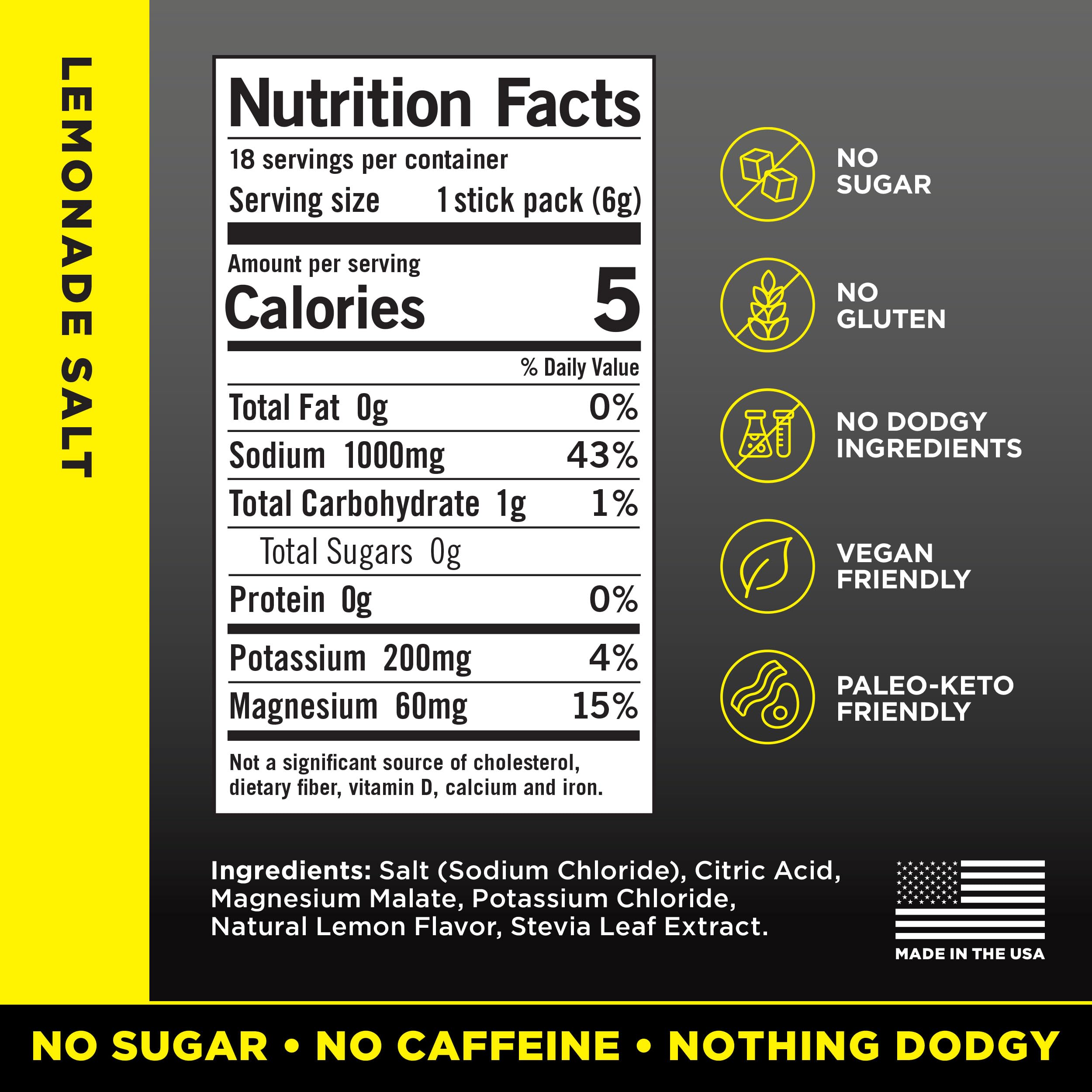 LMNT Zero Sugar Electrolytes - Lemonade | Drink Mix | 18-Count Drink LMNT uk supplements