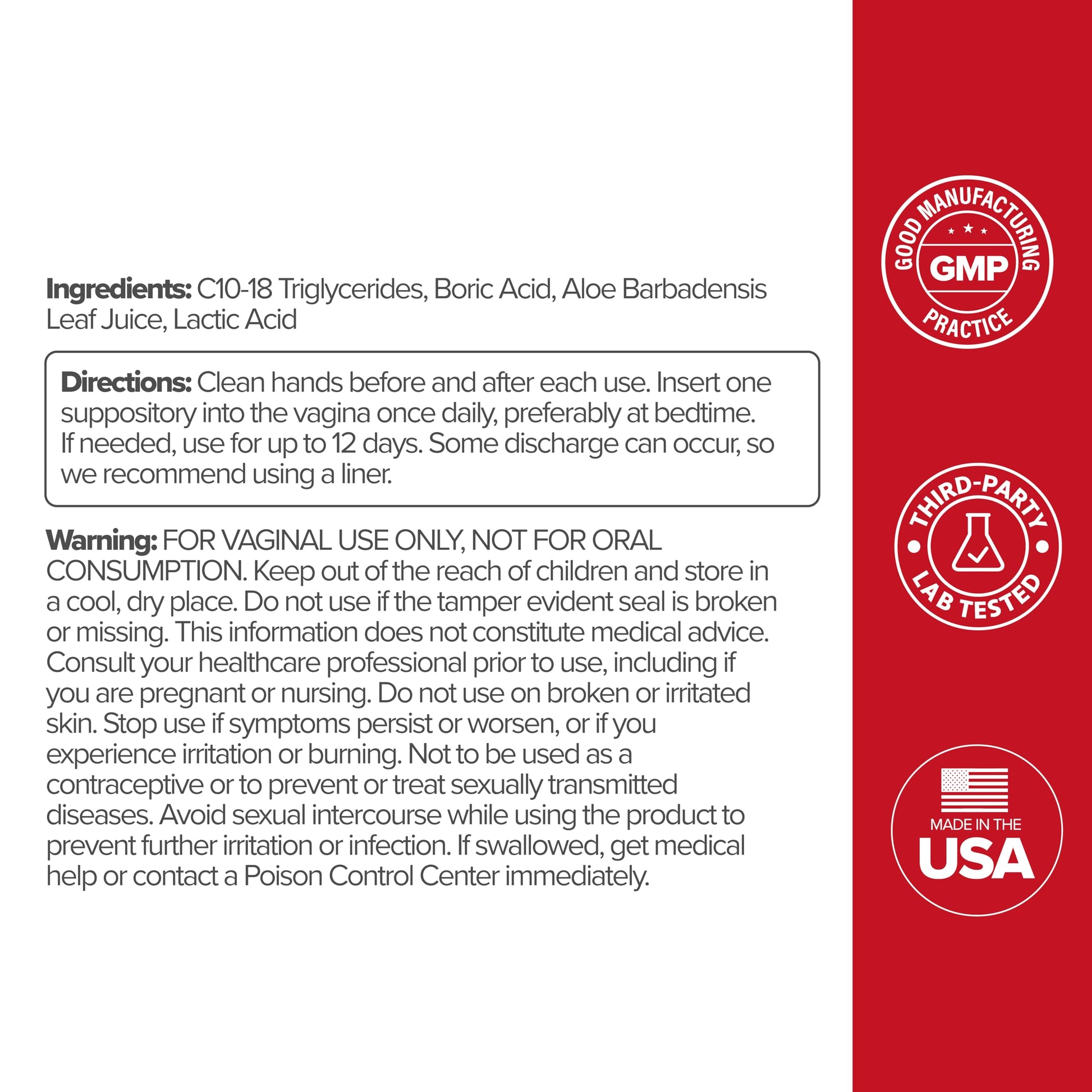O Positiv URO Boric Acid Vaginal Suppository – with Lactic Acid, and Aloe for Fast Relief and Vaginal Odor Control – Vegan, Free from Parabens, Dyes, and Fragrances – 12 Count (Pack of 1) O Positiv uk supplements
