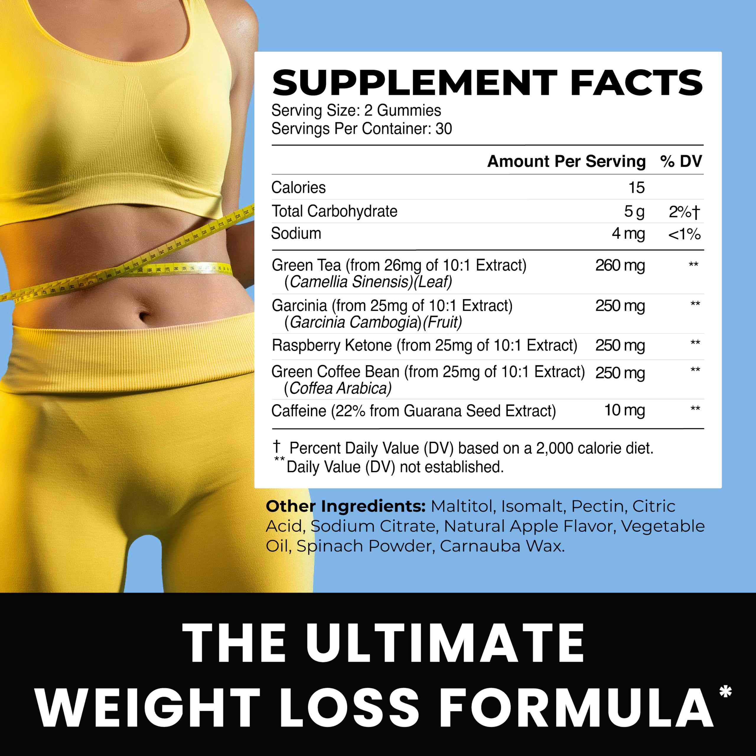 Morning Fat Burner Gummies for Weight Loss for Women & Men | Thermogenic Belly Nobi Nutrition uk supplements