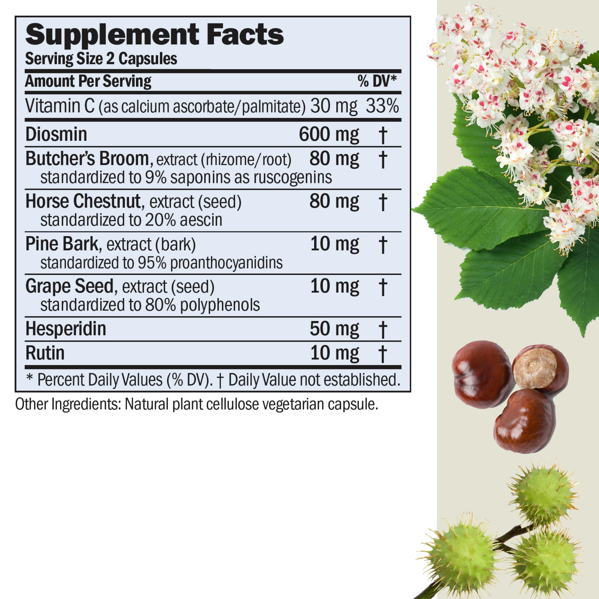 ANDREW LESSMAN Circulation, Vein Support for Healthy Legs 180 Capsules - High Bioactivity Diosmin, Butcher's Broom, Visibly Reduces Swelling and Discomfort in Feet, Ankles, Calves, Legs ANDREW LESSMAN uk supplements