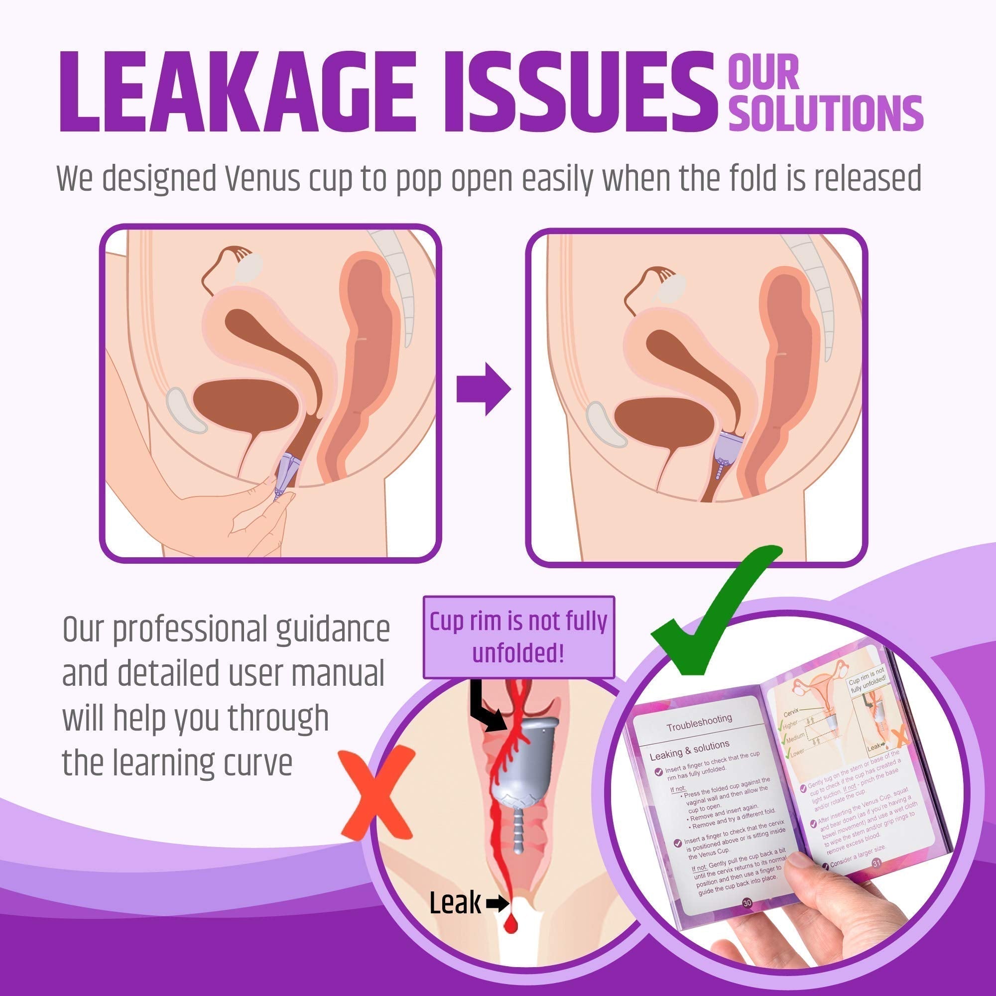 Venus Large Menstrual Cup – High Capacity for Heavy Flow -Made in USA - 100% Medical Grade Silicone VENUS uk supplements