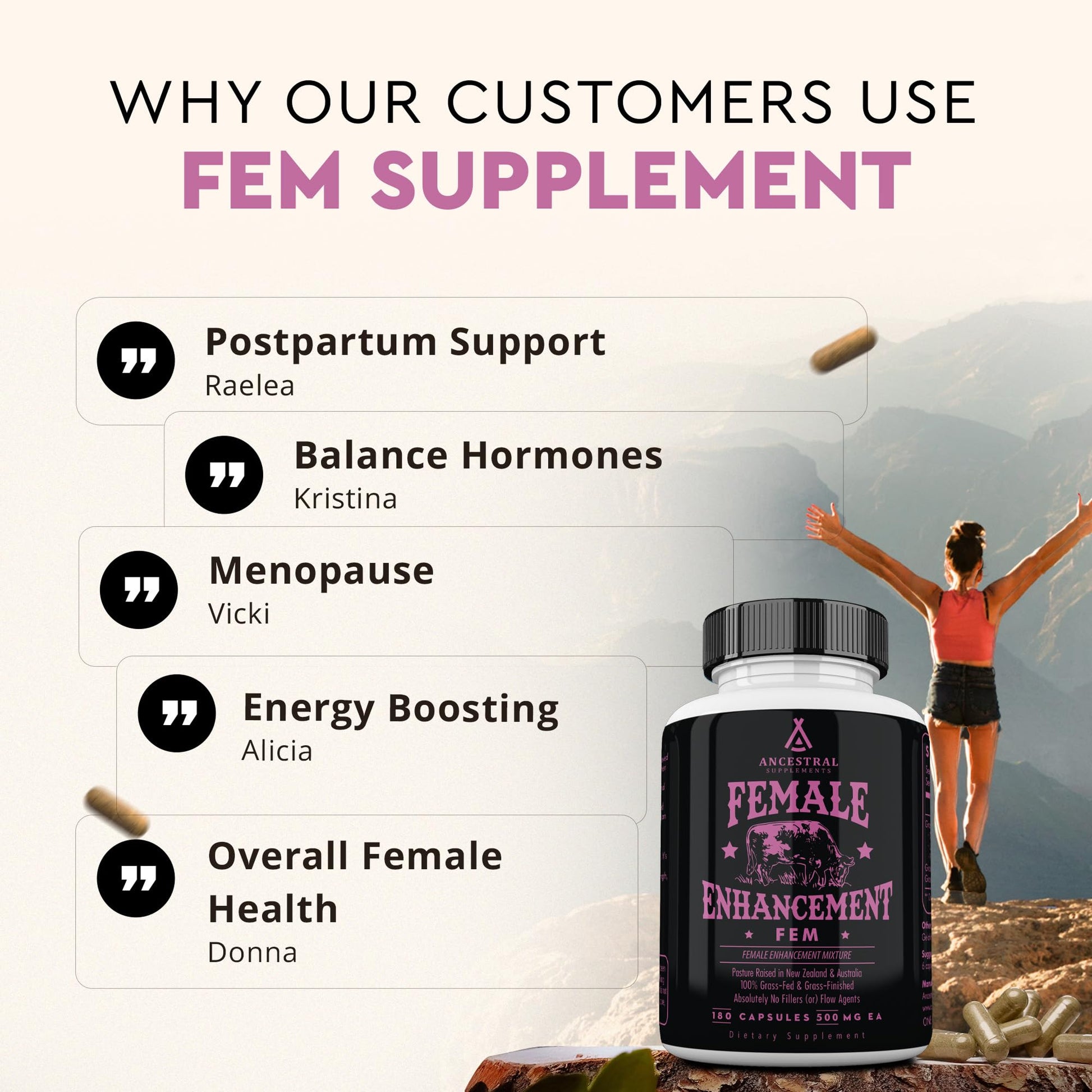 Beef Organ Supplement for Women – Supports Hormone Balance, Energy & Wellness – Grass Fed, Pasture Raised Superfood – Liver, Heart, Kidney, Bone Marrow – Collagen, CoQ10, B12 – Female Support Blend Ancestral Supplements uk supplements