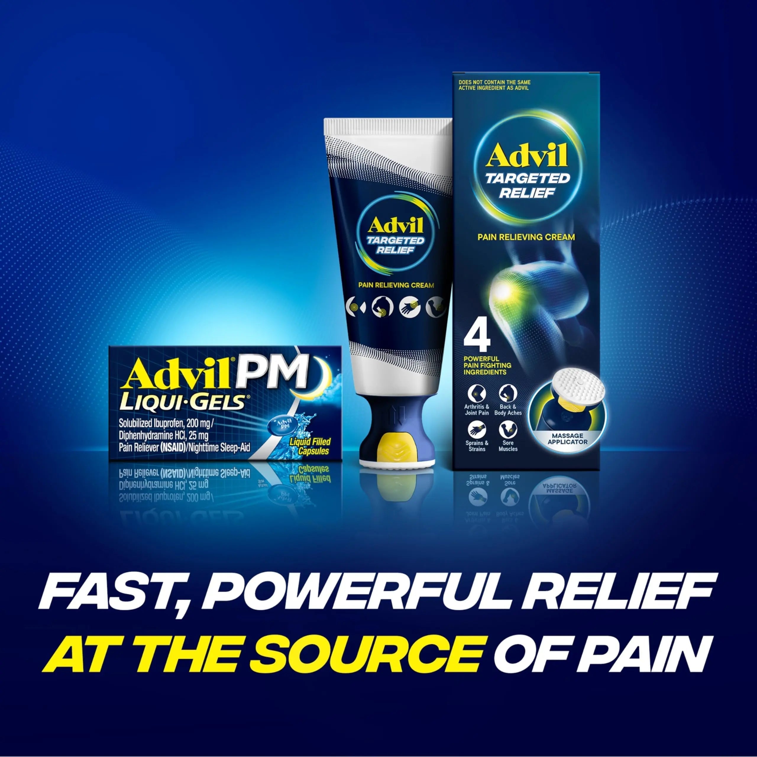Advil PM Liqui-Gels Pain Reliever and Nighttime Sleep Aid, Pain Medicine with Ibuprofen for Pain Relief and Diphenhydramine HCL for a Sleep Aid - 40 Liquid Filled Capsules - Back to College Advil uk supplements