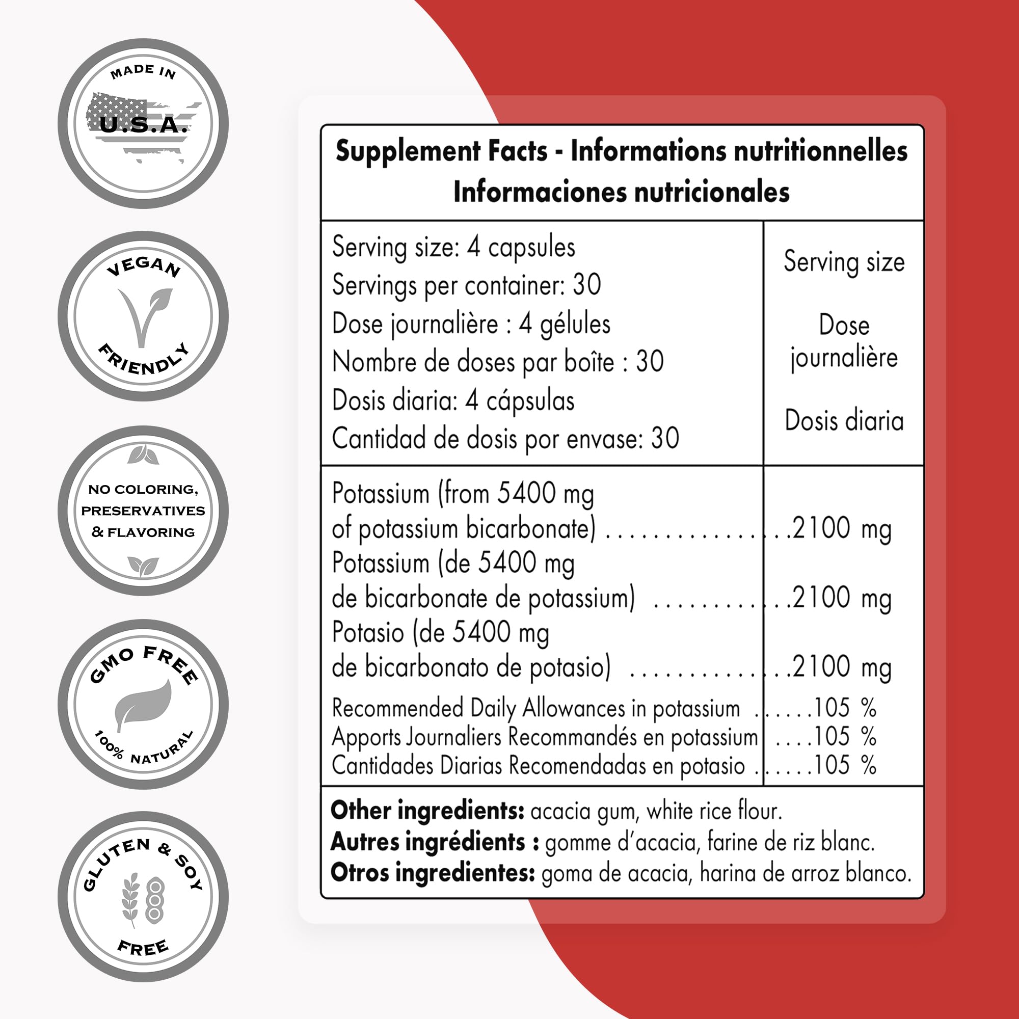 Supersmart - Potassium Bicarbonate 5400mg per Day (High Dose) - Electrolyte Mineral Supersmart uk supplements