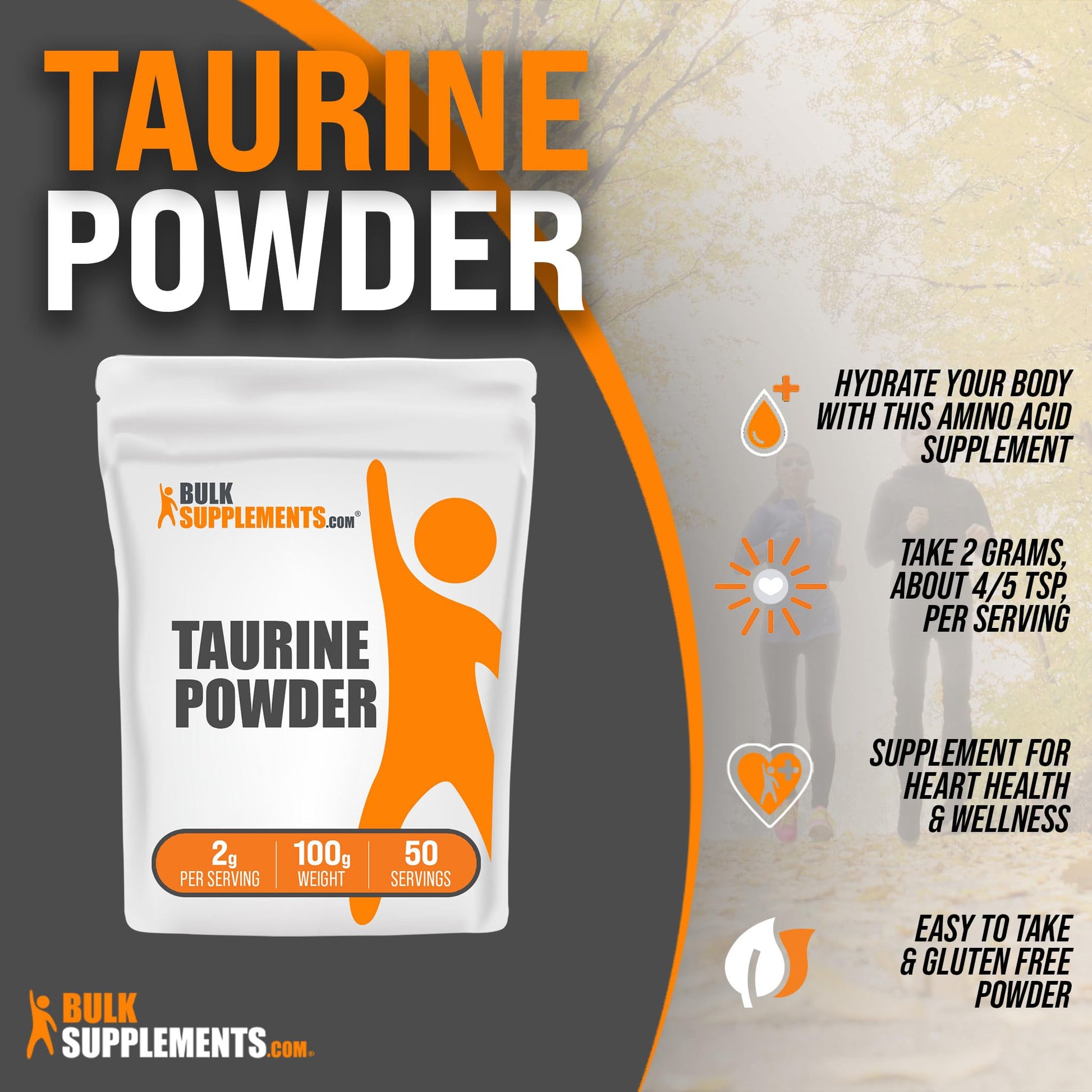 BULKSUPPLEMENTS.COM Taurine Powder - Taurine Supplement, Taurine 2000mg BULKSUPPLEMENTS.COM uk supplements
