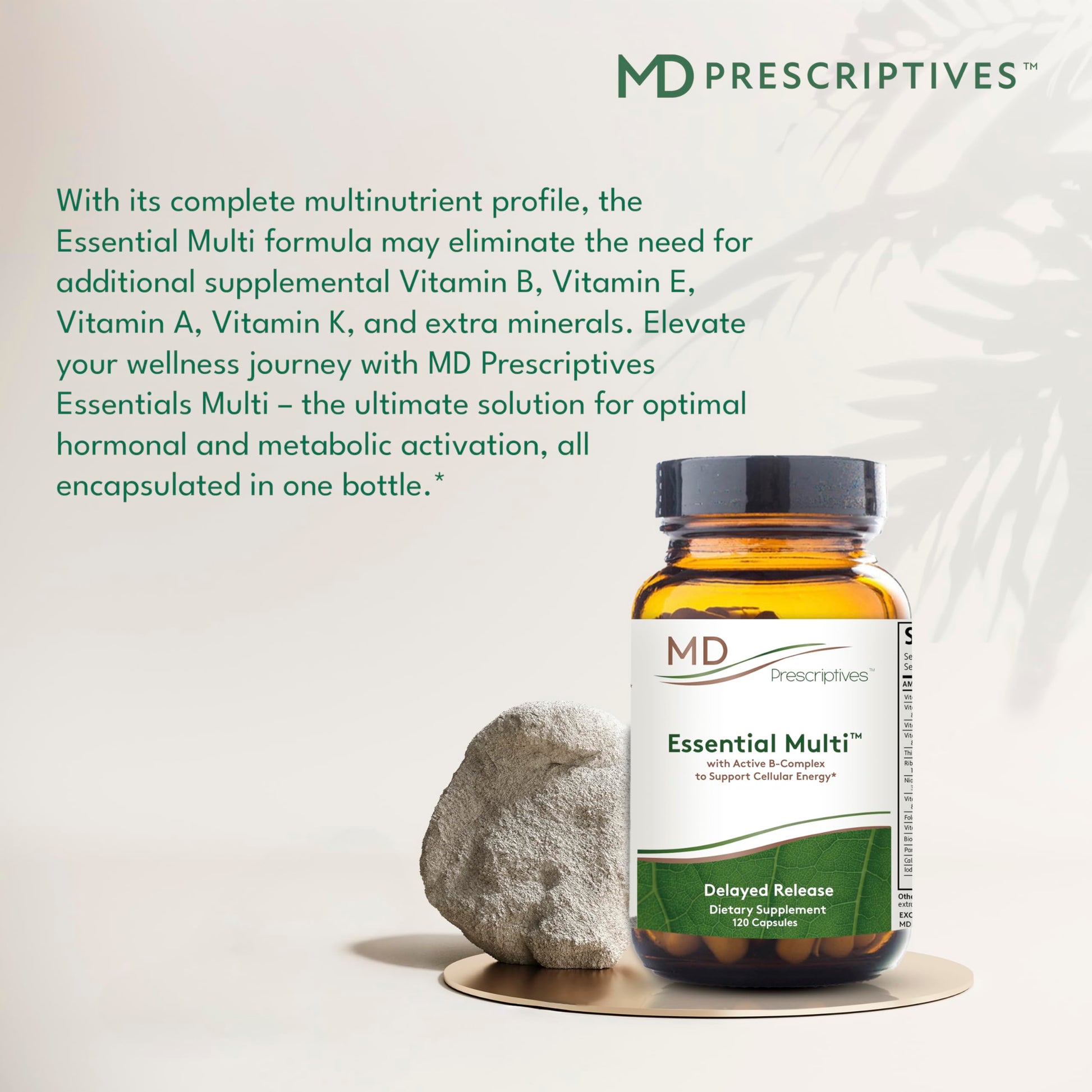 MD Prescriptives - Essential Multi (Delayed Release) - Multivitamin Mineral Complex Supplement for Enhanced Hormone Support - 120 Capsules MD Prescriptives uk supplements