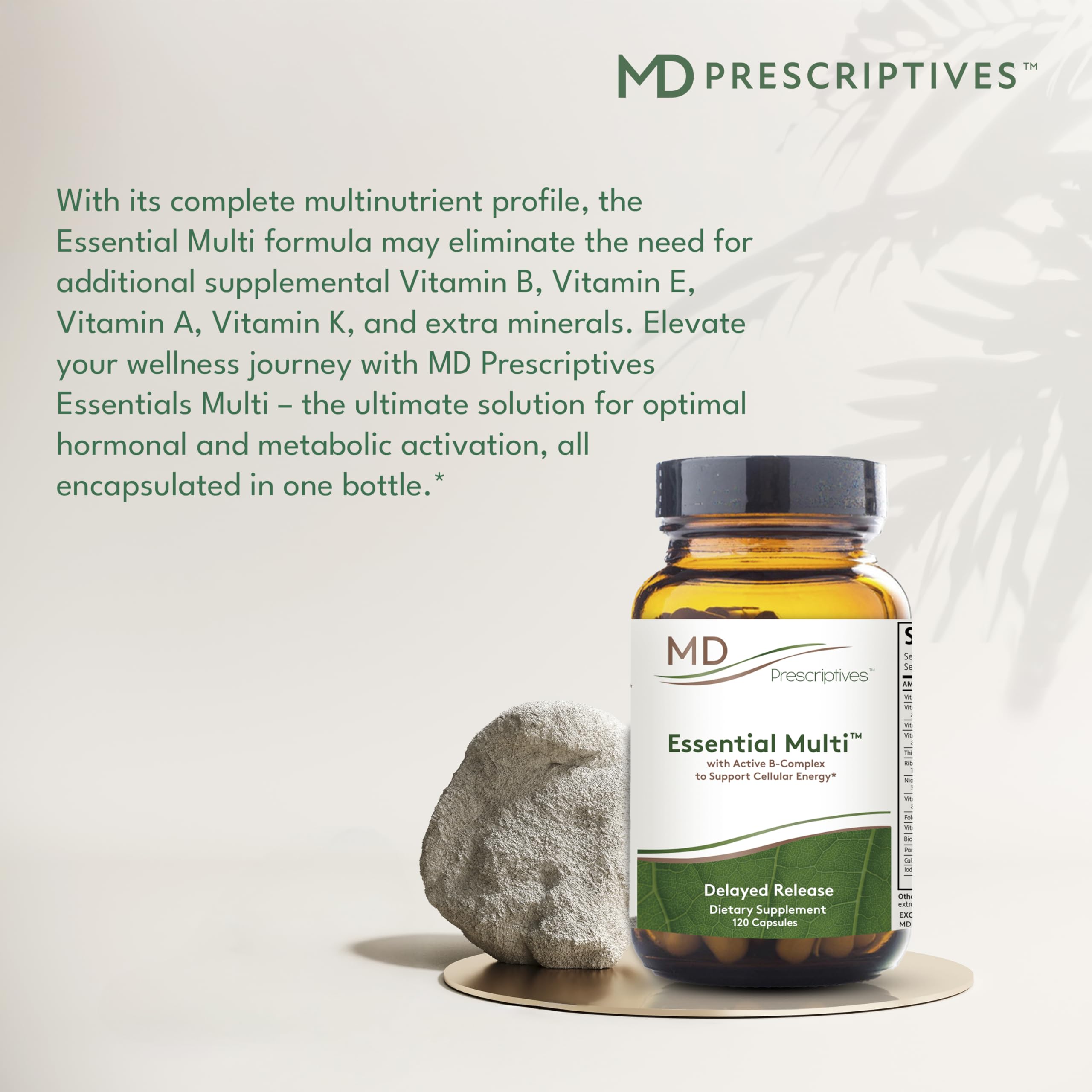 MD Prescriptives - Essential Multi (Delayed Release) - Multivitamin Mineral Complex Supplement for Enhanced Hormone Support - 120 Capsules MD Prescriptives uk supplements