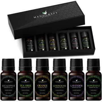 Handcraft Essential Oils Set – Top 6 Essential Oil Diffuser Oils for Home, Candle Making, Aromatherapy Oils Handcraft Blends uk supplements