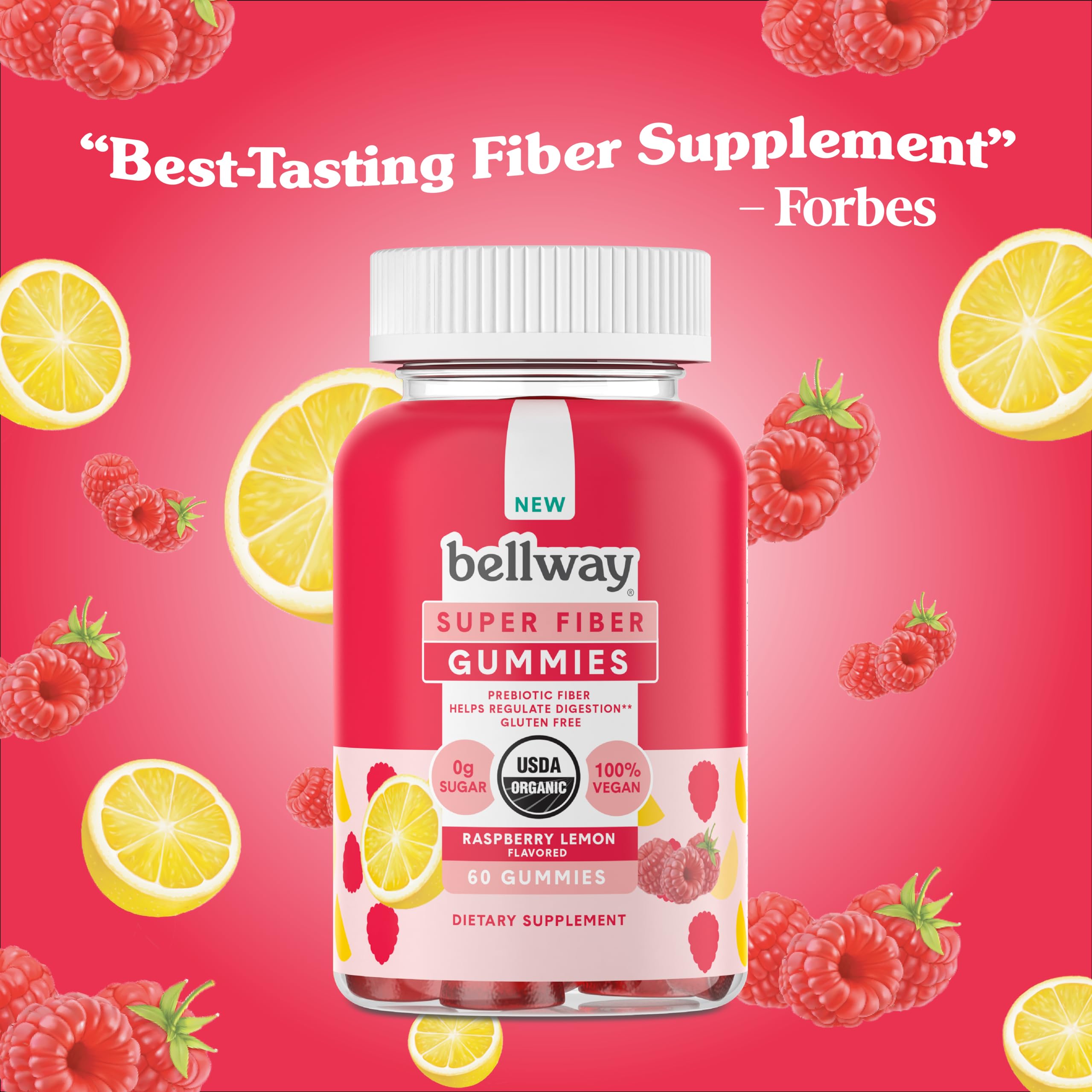 Bellway Super Fiber Gummies for Adults (5 Pack) - Sugar Free Organic Fiber Supplement Bellway uk supplements