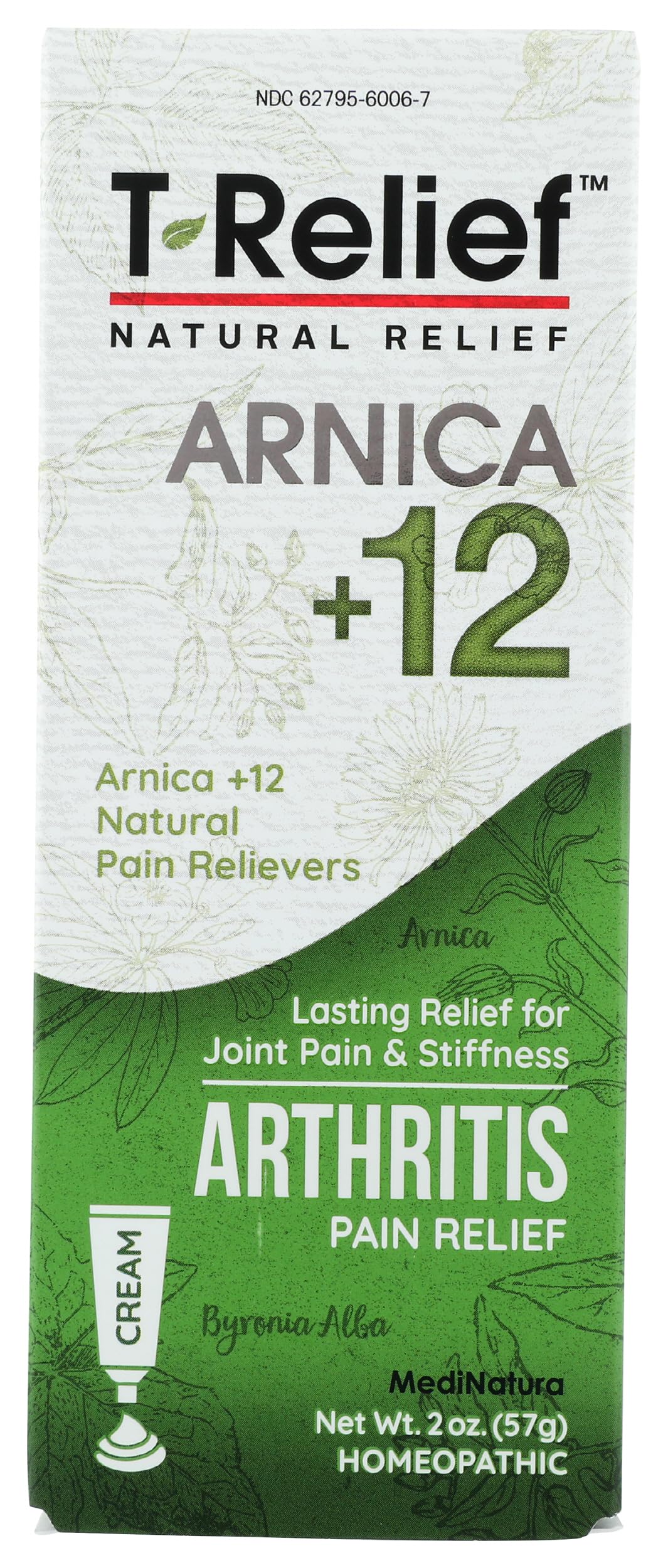 T-Relief Extra Strength Arthritis Cream Arnica +12 Pain Relieving Natural Medicines Help Soothe Soreness Stiffness Aches & Pains in Joints Naturally - 3 oz MediNatura uk supplements