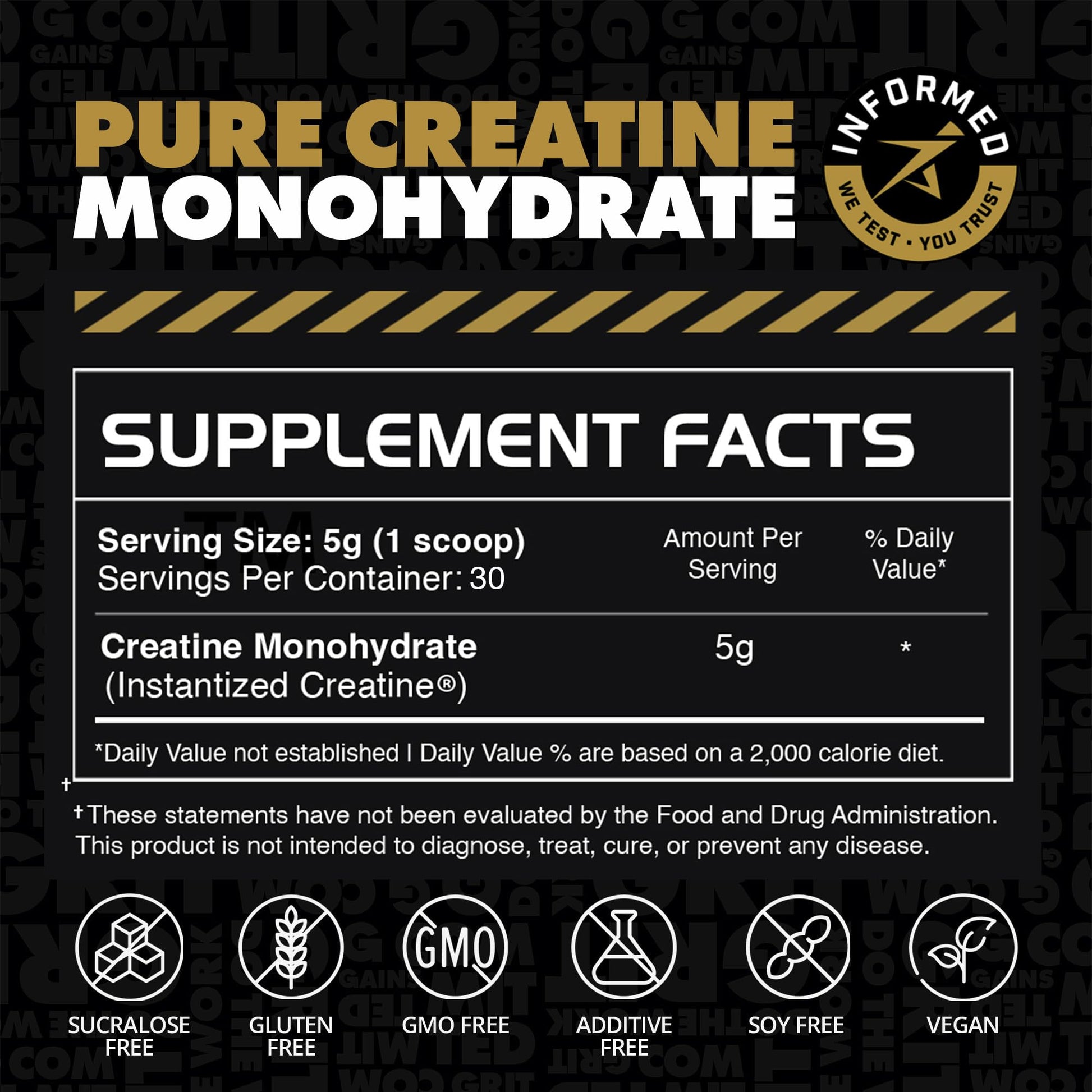 Gains in Bulk Instantized Creatine Monohydrate for Women and Men, Soluble Creatine Powder, Supports Muscle Building, Strength and Performance, Bodybuilding Supplements, Unflavored, 30 Servings GAINS IN BULK GAINSINBULK.COM uk supplements