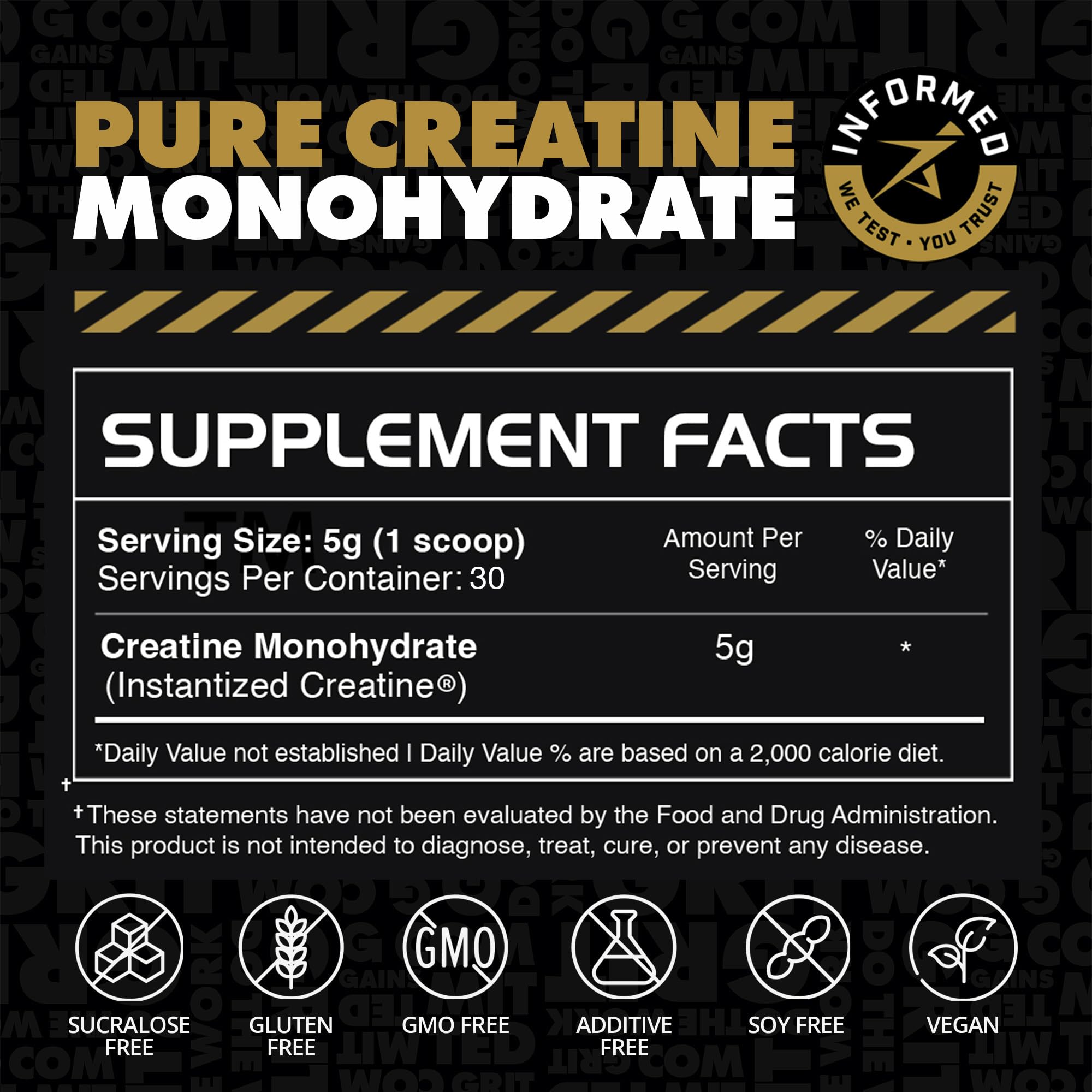 Gains in Bulk Instantized Creatine Monohydrate for Women and Men, Soluble Creatine Powder, Supports Muscle Building, Strength and Performance, Bodybuilding Supplements, Unflavored, 30 Servings GAINS IN BULK GAINSINBULK.COM uk supplements