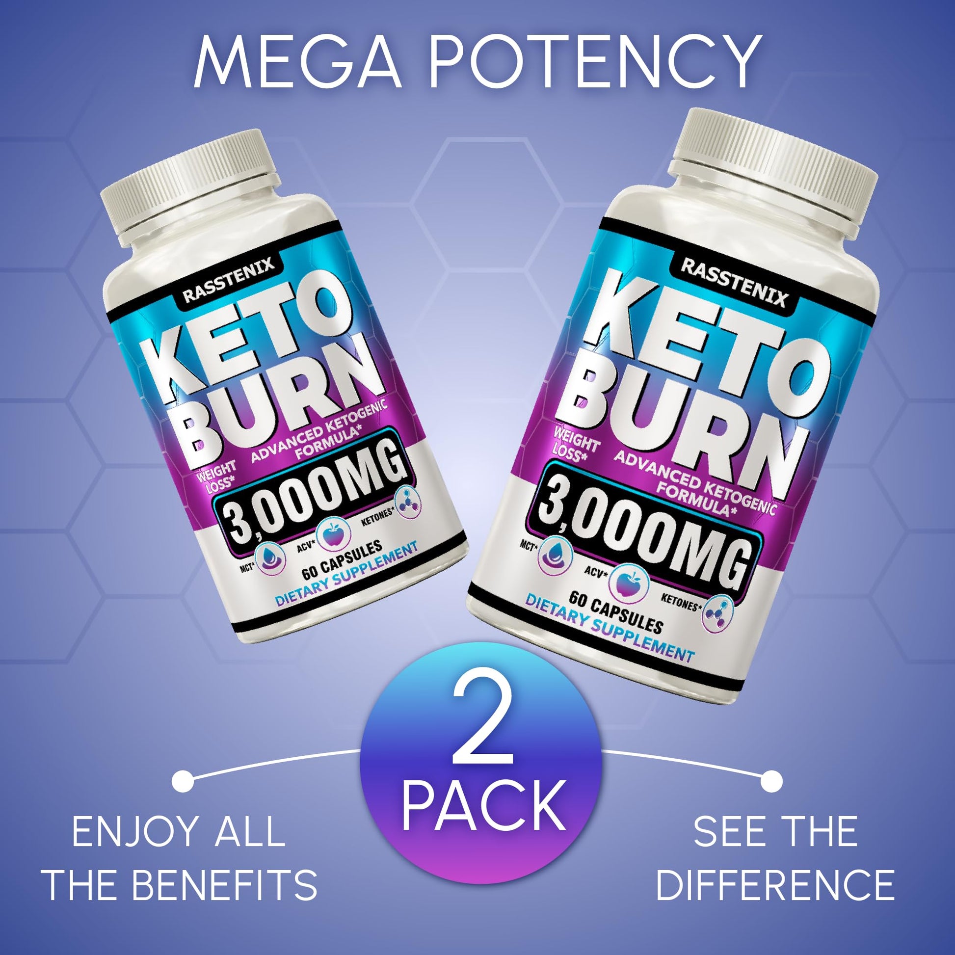 Rasstenix (2 Pack) Keto Pills - Lean Keto Diet Pills - Weight Fat Management Loss Rasstenix uk supplements