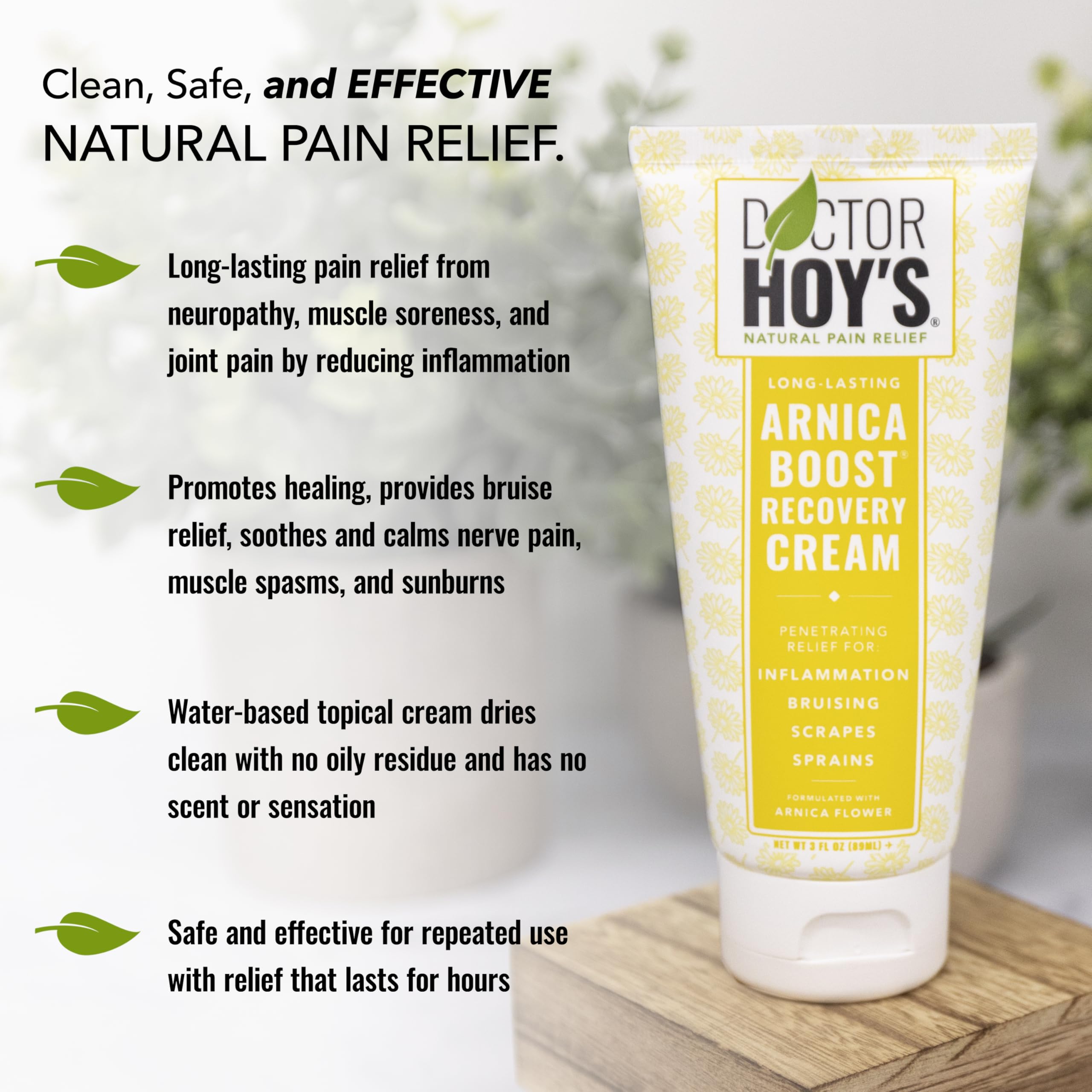DOCTOR HOY'S Natural Arnica Boost Recovery Cream, Bruise and Muscle Pain Relief Cream, Topical Homeopathic Formula with Arnica Montana for Rapid Bruise Relief (6 Fl Oz) DOCTOR HOY'S uk supplements