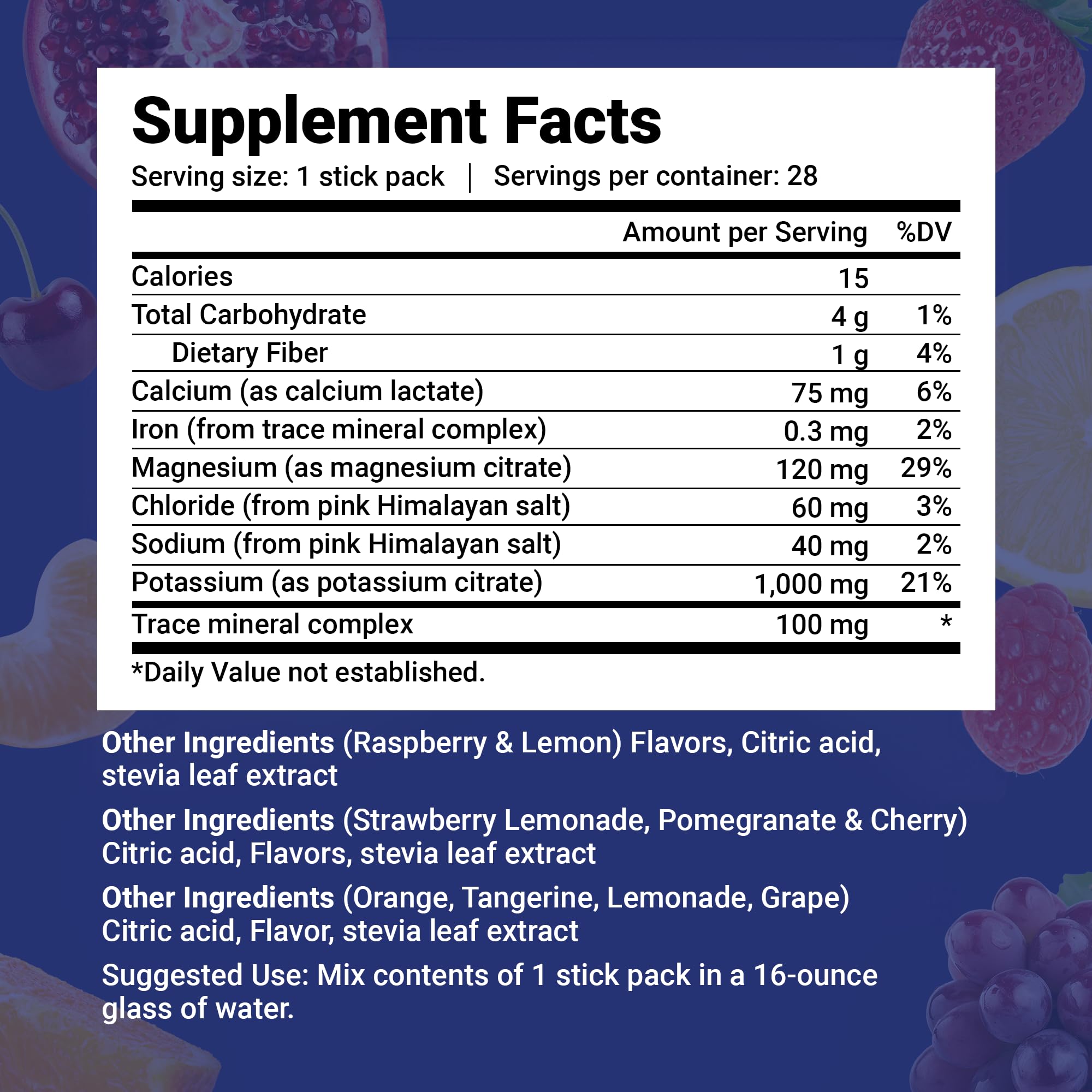 Dr. Berg's Electrolytes Powder Packets - Travel Size Hydration Electrolyte Drink Mix Dr. Berg Nutritionals uk supplements