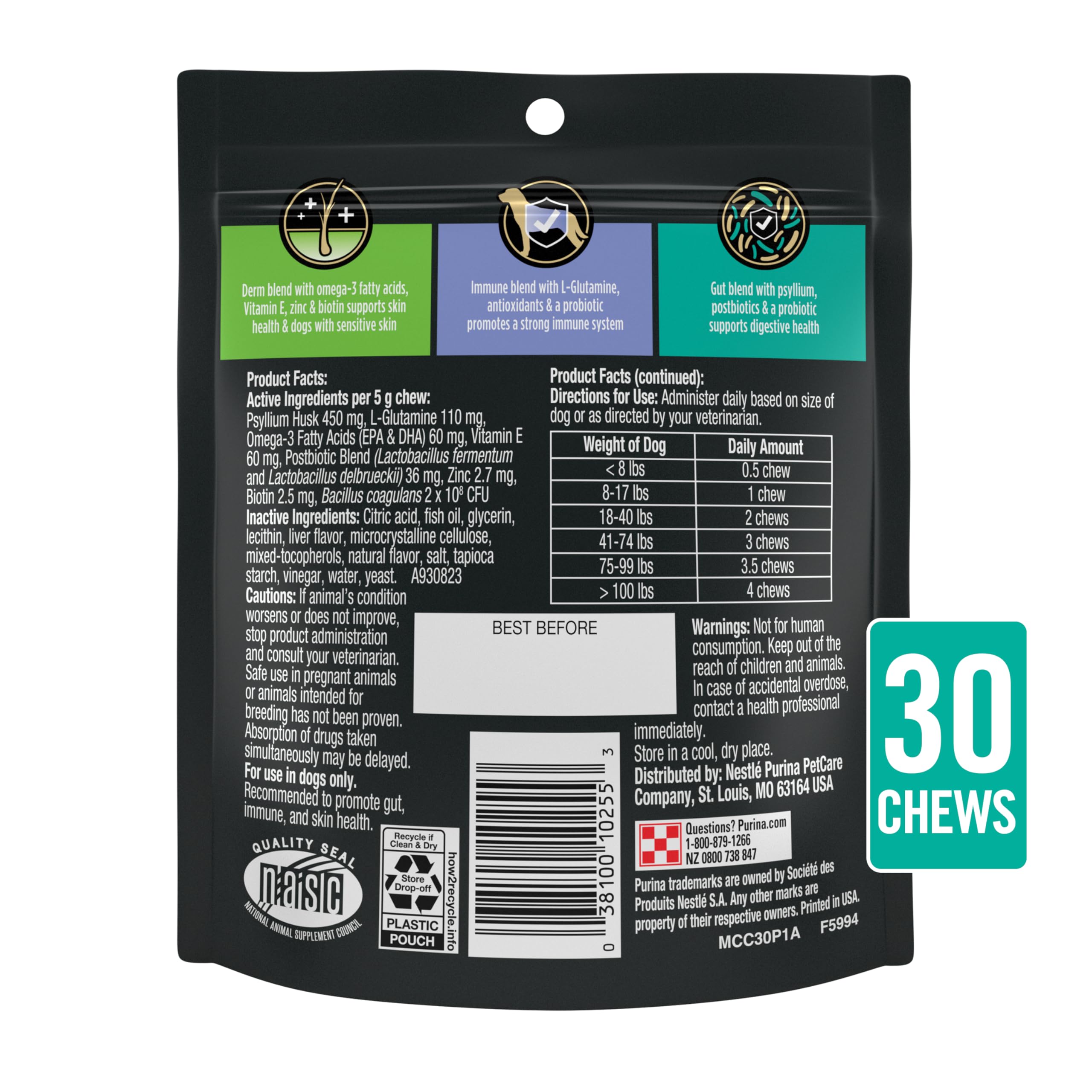 Purina Pro Plan Veterinary Supplements Multi Care Dog Supplements - 30 ct. Pouch Pro Plan Veterinary Diets uk supplements