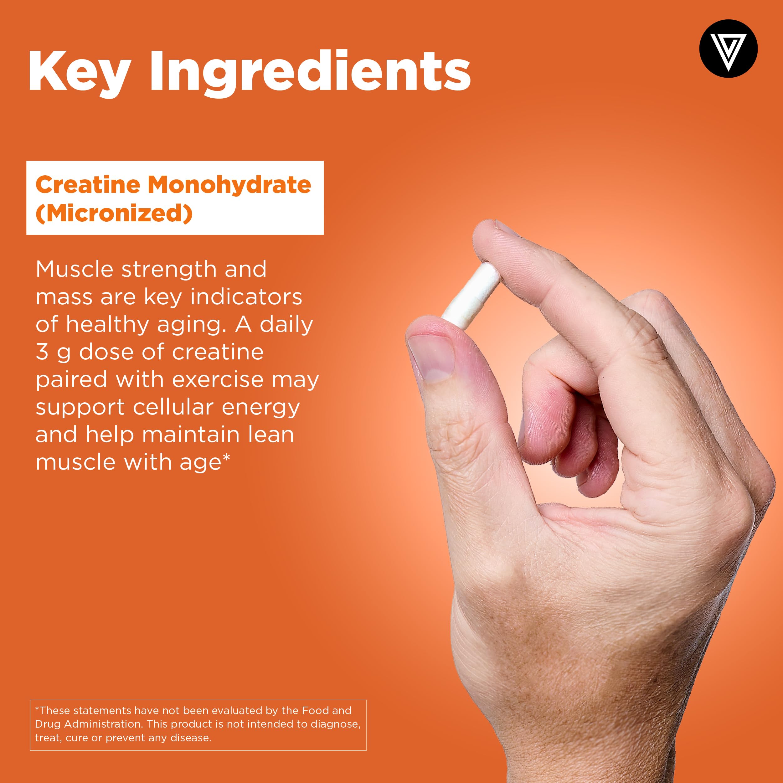Vital Vitamins Creatine Monohydrate Pills for Women & Men - Micronized Creatine Capsules - Cognitive, Strength, Recovery Support - 3g (3000mg) per Serving - Vegan, Non-GMO, 120 Count Vital Vitamins uk supplements