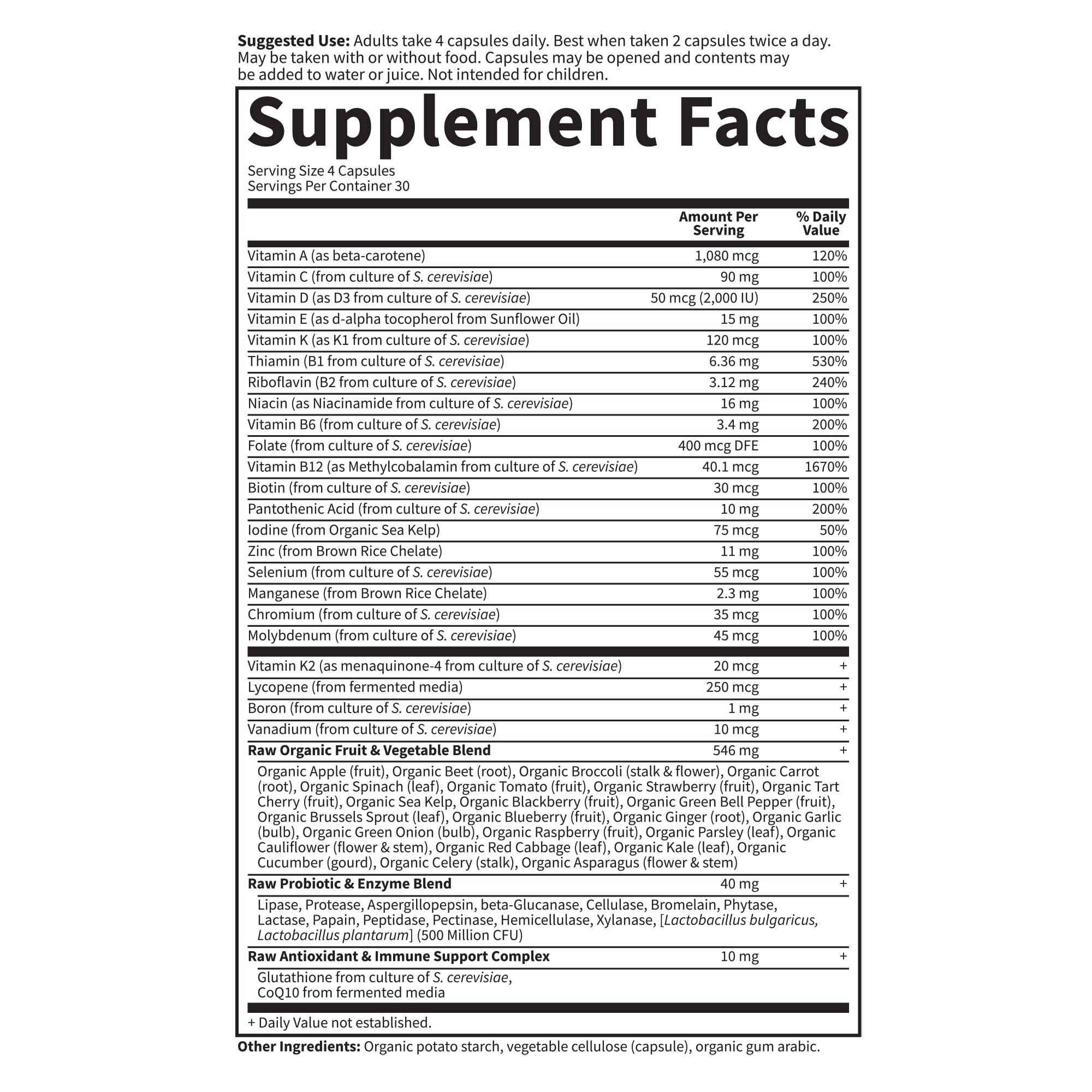 Garden of Life Multivitamin for Men - Vitamin Code 50 & Wiser Men's Raw Whole Food Vitamin Supplement with Probiotics, Vegetarian, 120 Capsules Garden of Life uk supplements