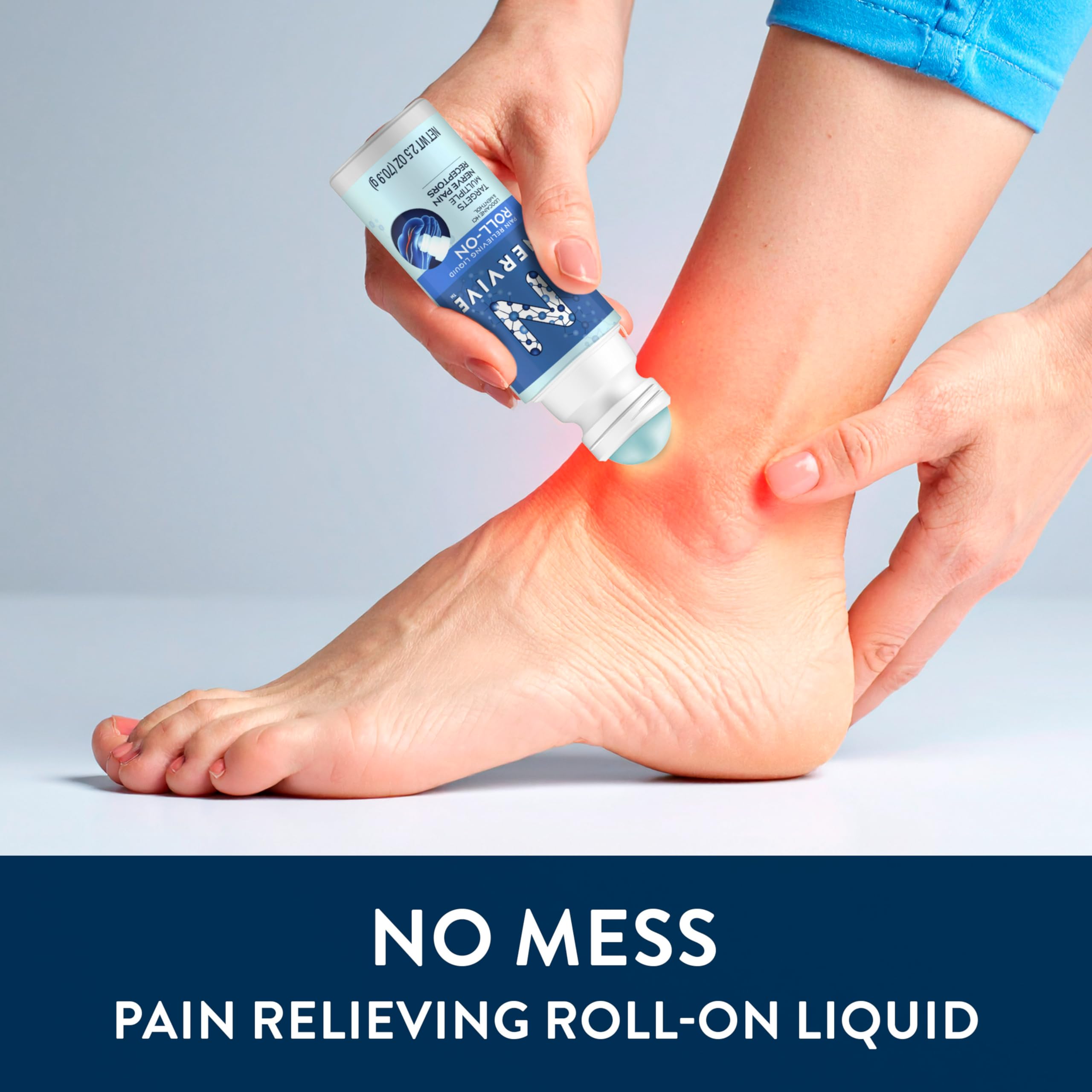 Nervive Pain Relieving Roll On, Lidocaine Roll On, Nervive Pain Relief, Lidocaine Topical, Foot Pain, Leg Pain, Hand Pain, Max Strength Formula, 2.5oz Nervive uk supplements