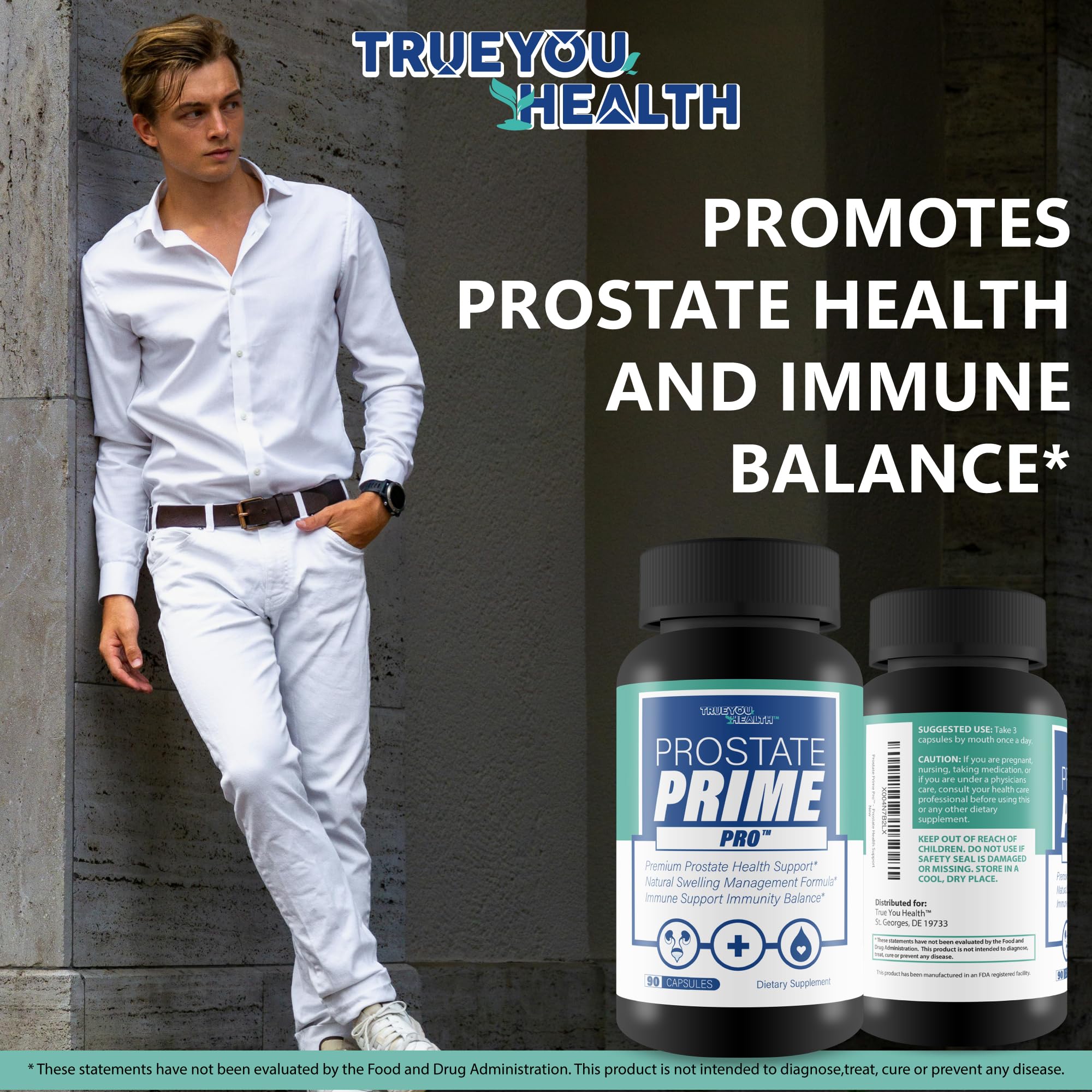 Prostate Prime Pro - Improved Formula - Our Best Prostate Support Supplement For Men’s Health - Natural Prostatitis Prostate Health - Natural Prostate Remedies - Men Prostate Vitamin Prostaprime Pills True You Health uk supplements
