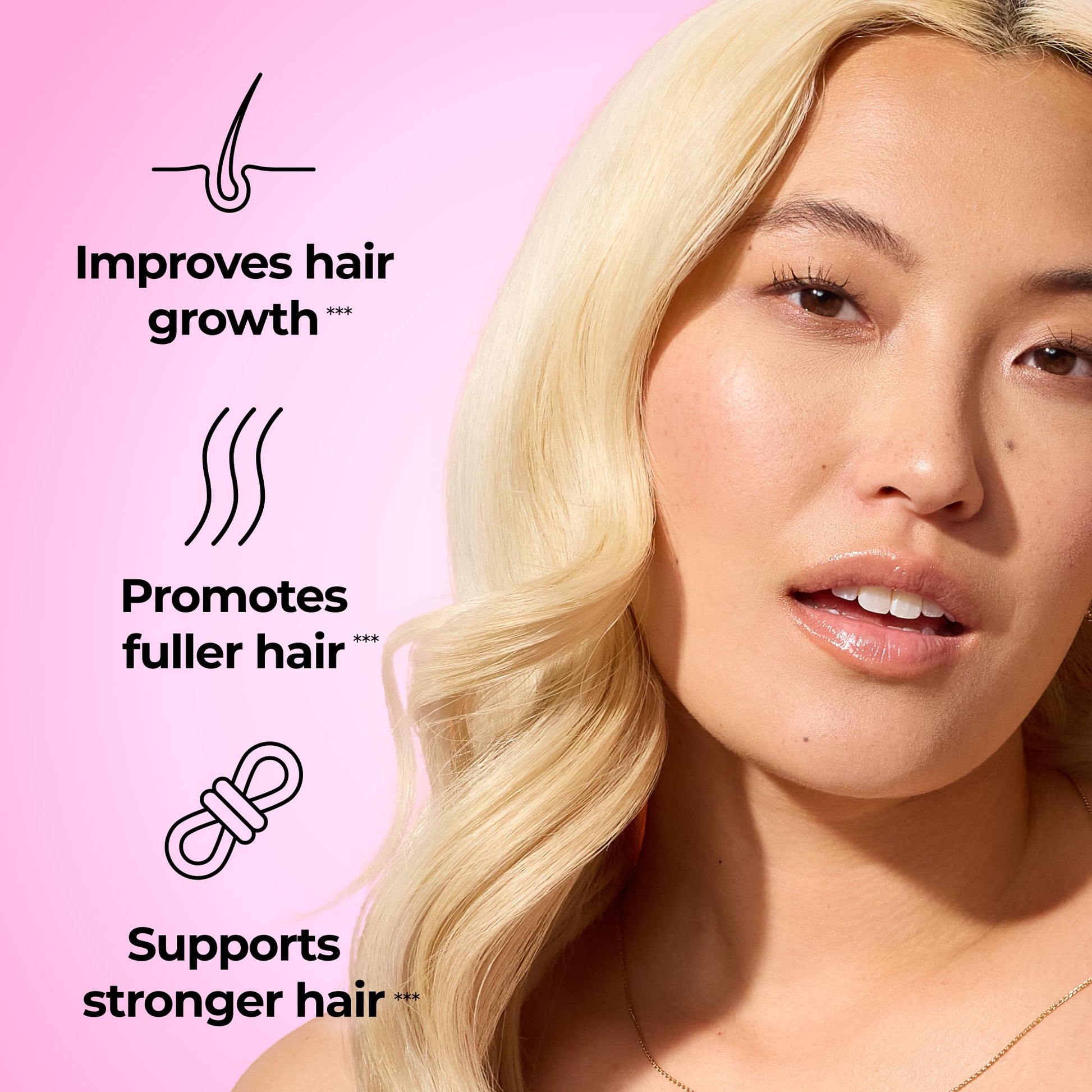 HUM Hair Strong Daily Hair Growth Gummies with Biotin, Zinc, Vitamin B12 to Support Growth, Folic Acid & Vitamin B12 Gummy Vitamins for Healthy Hair Support for Women and Men, 60 Gummies HUM uk supplements