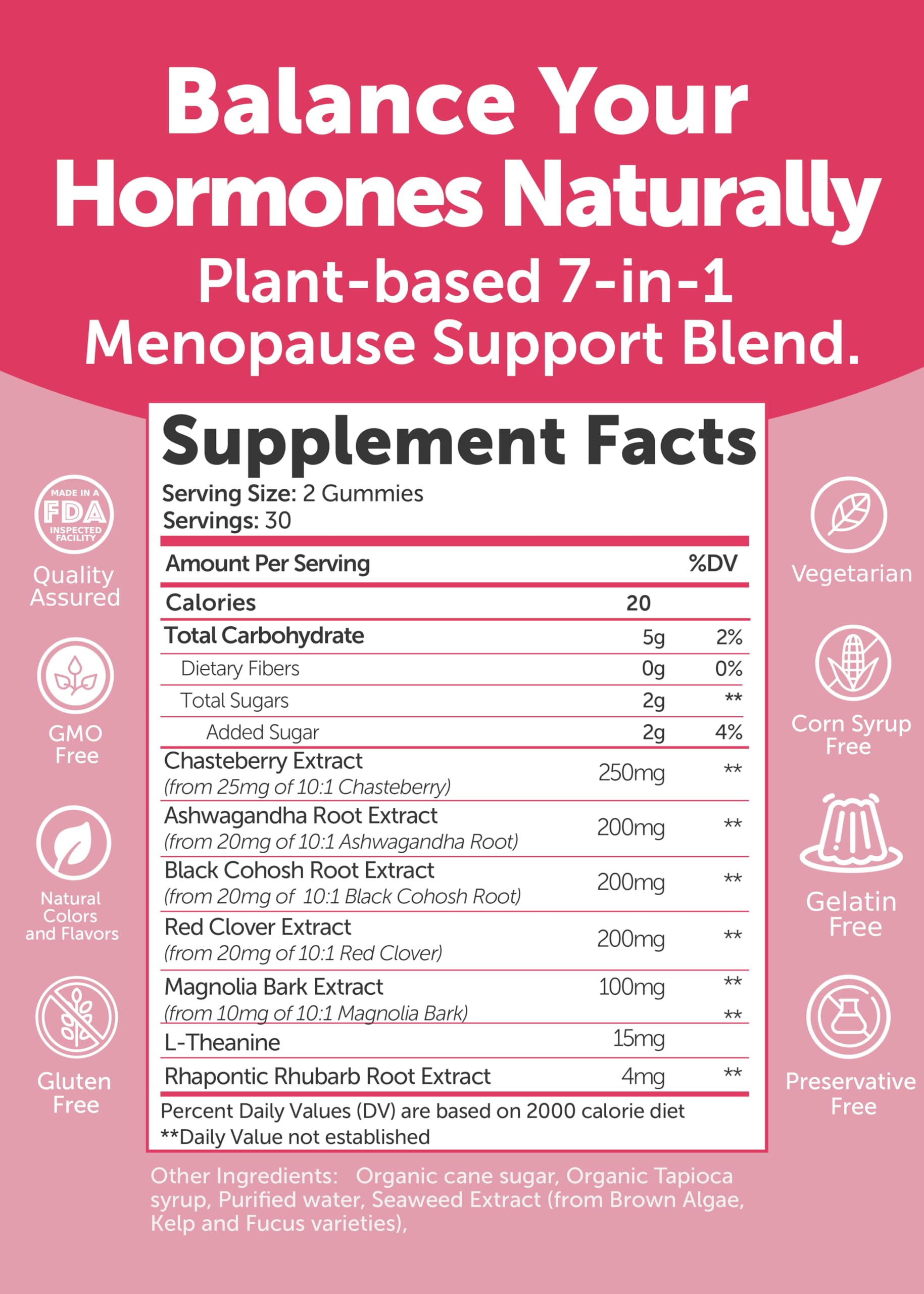 LUNAKAI USA Made Menopause Relief Gummies – Natural Menopause Supplements for Women with Black Cohosh & L-Theanine – Daily Support for Hot Flashes, Night Sweats & Hormonal Balance, 60ct Lunakai uk supplements