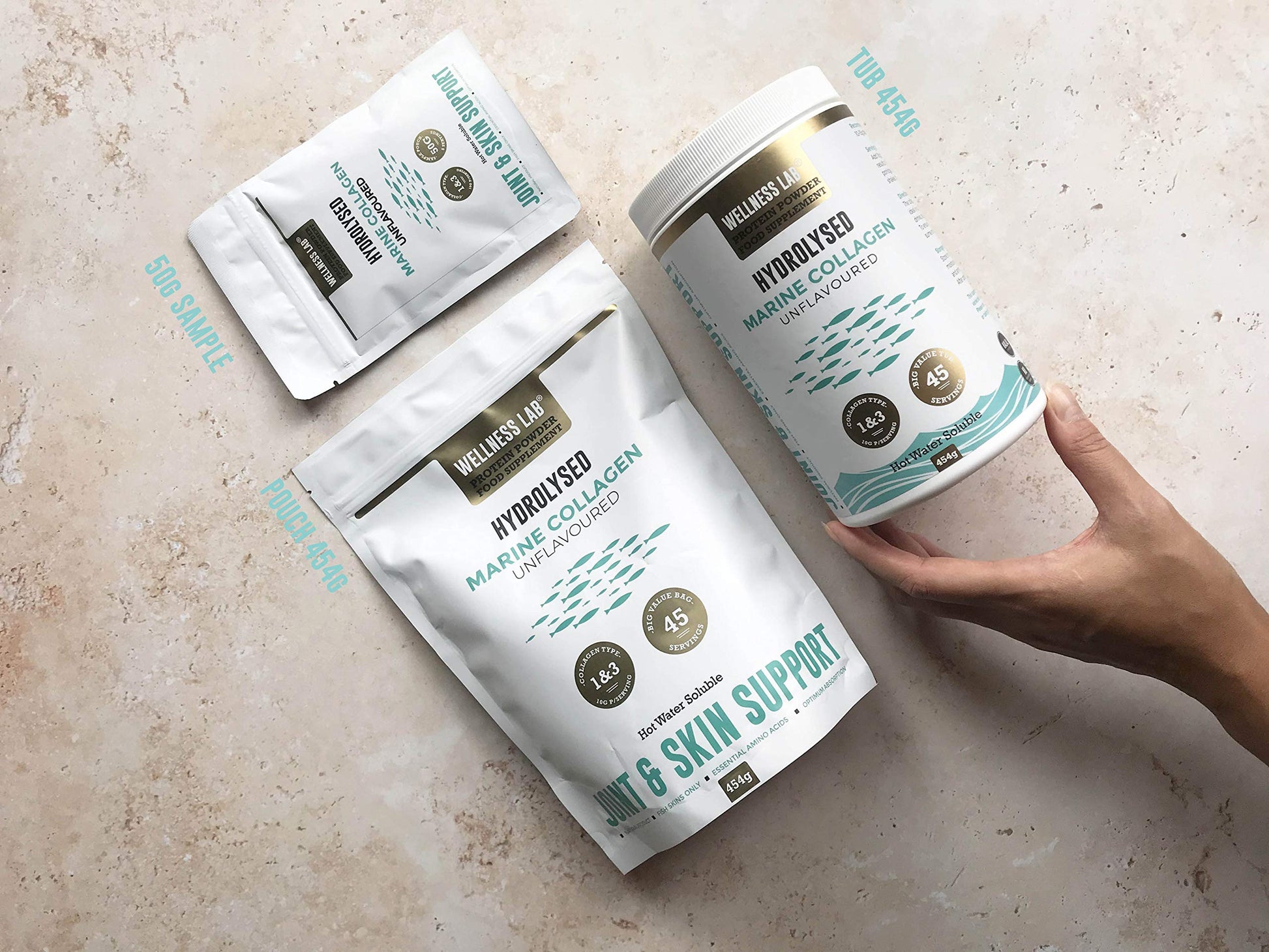 Cleanest Marine Collagen Peptides | Wellness Lab 454g | Type I,III | Highest Bioavailability Hydrolysed Protein Wellness Lab uk supplements