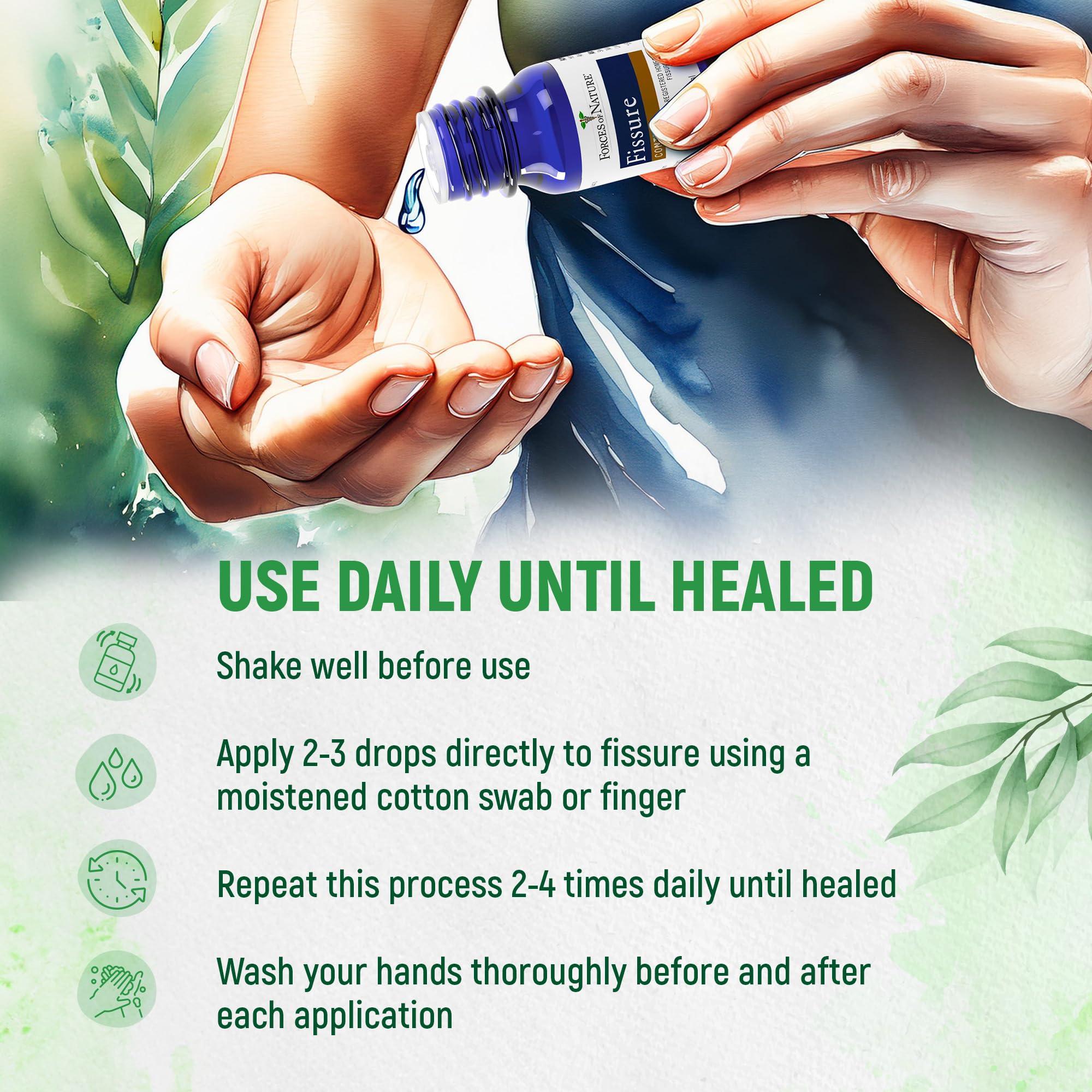 Forces of Nature Fissure Control, Organic Homeopathic Treatment with Witch Hazel for Anal Fissures, Hemorrhoid Related Irritation & Discomfort, Fast, Natural Topical Relief, 1 Fl Oz Forces of Nature uk supplements