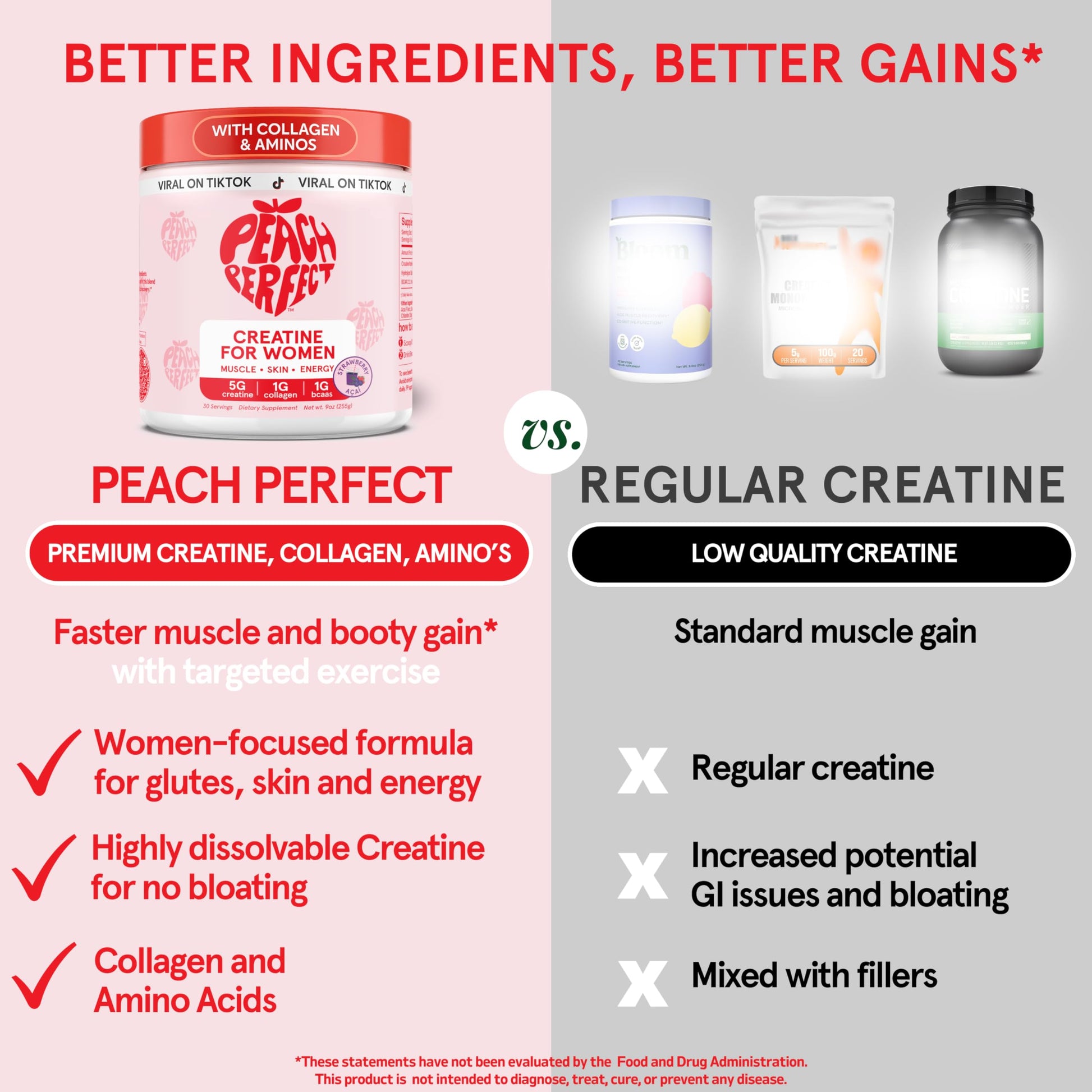 Peach Perfect Creatine Blend for Women – Micronized Creatine Monohydrate with BCAA & Collagen for Glute Strength Support – Strawberry Acai – 30 Servings Peach Perfect uk supplements