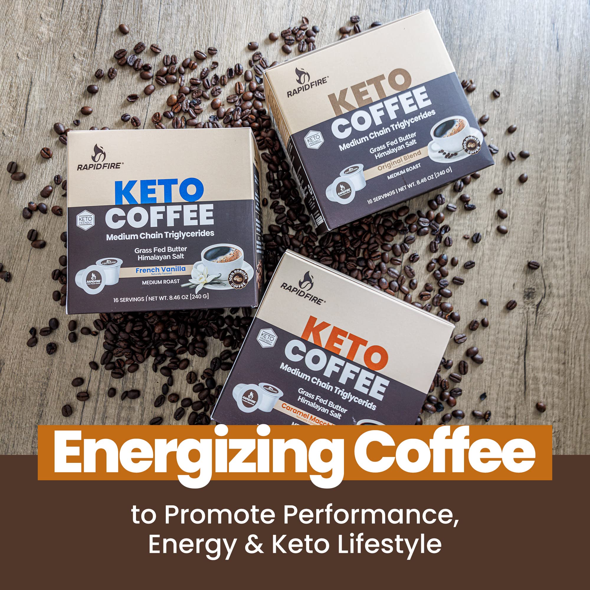 Rapidfire French Vanilla Ketogenic High Performance Keto Coffee Pods, Supports Energy Rapid Fire uk supplements