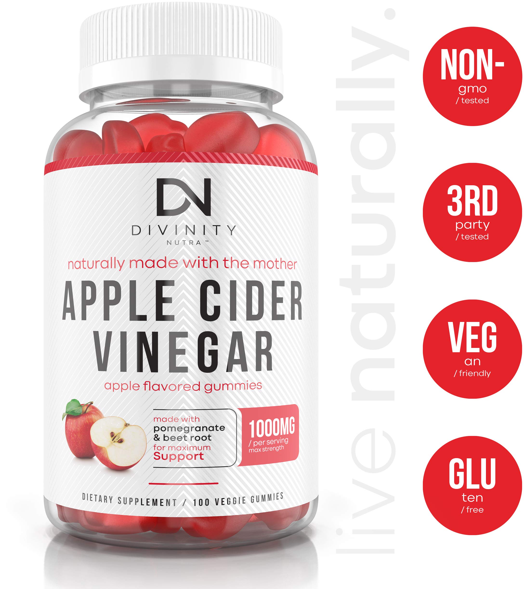 Apple Cider Vinegar Gummies for Weight Loss - Nutritional Supplement for Detox, Cleanse Divinity Nutra uk supplements