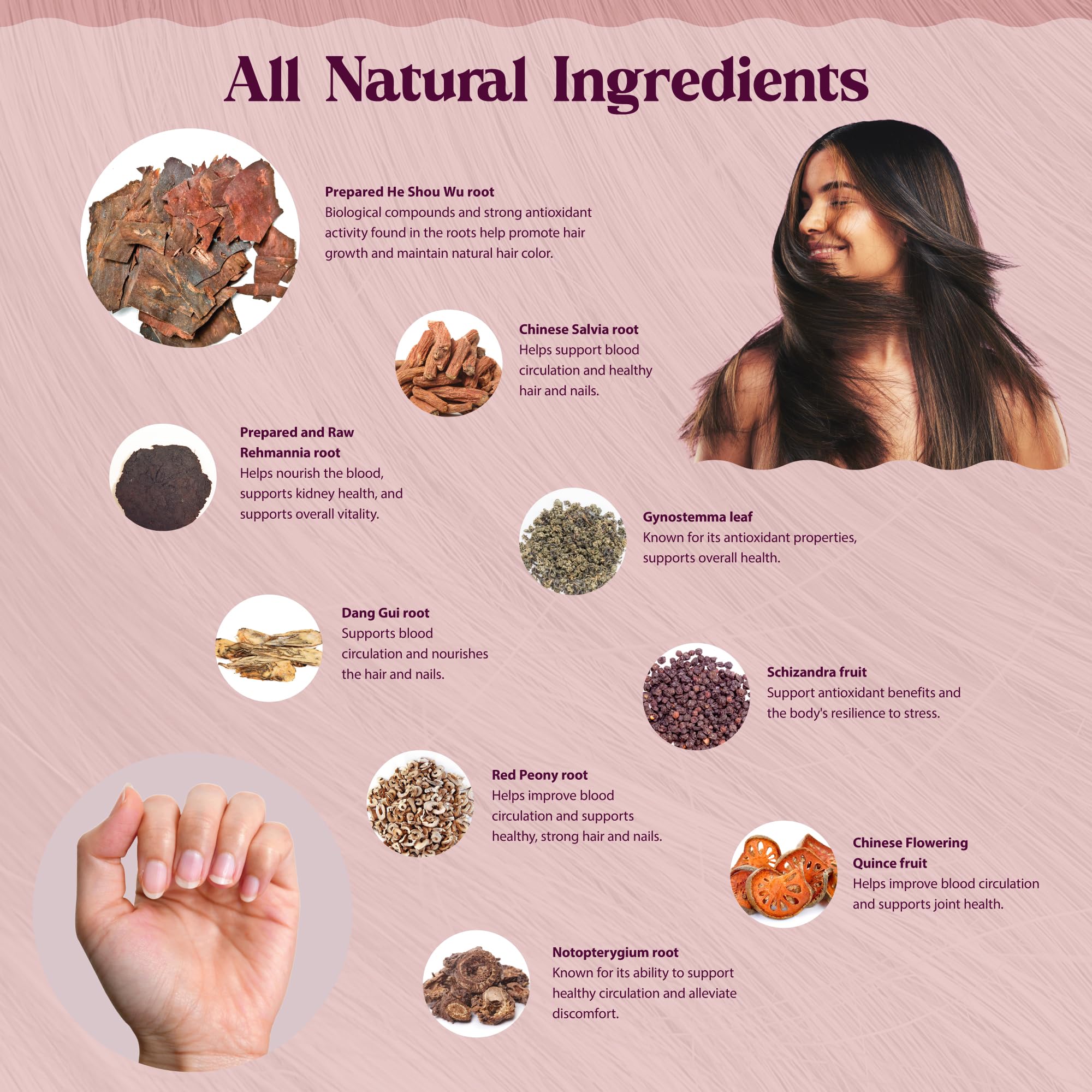 Dragon Herbs Hair and Nails | All Natural Supplement to Support Hair, Nails, Healthy Aging, and Circulation | All Natural Ingredients, Non-GMO (100 Capsules, 500 mg Per Capsule) Dragon Herbs uk supplements