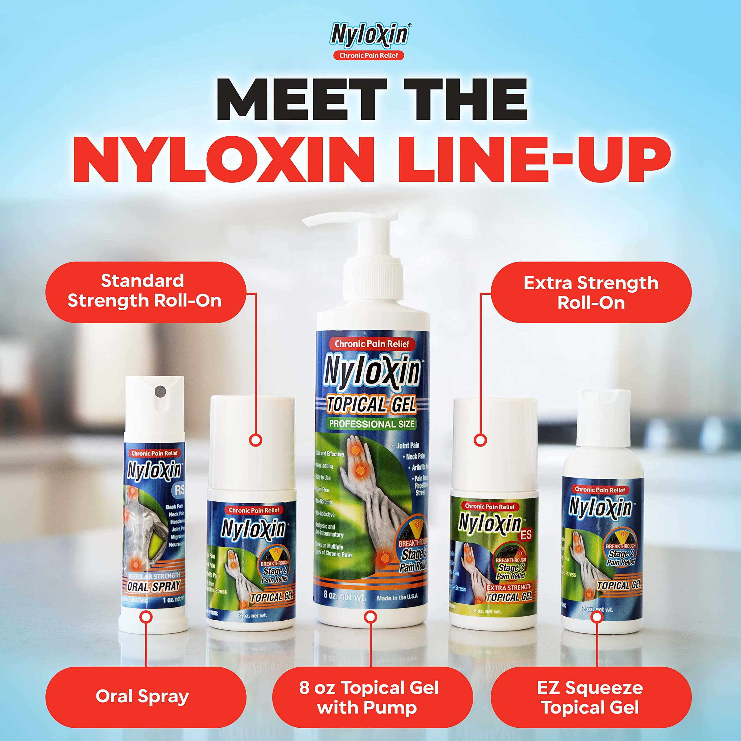 Nyloxin Easy Squeeze Bottle Arthritis Pain Relief Gel, Back Pain Relief, Neuropathy Pain Relief, Nerve Pain Relief, Knee Pain Relief, Foot Pain Relief, Muscle Pain Relief, Joint Pain Relief (2 oz) Nyloxin uk supplements