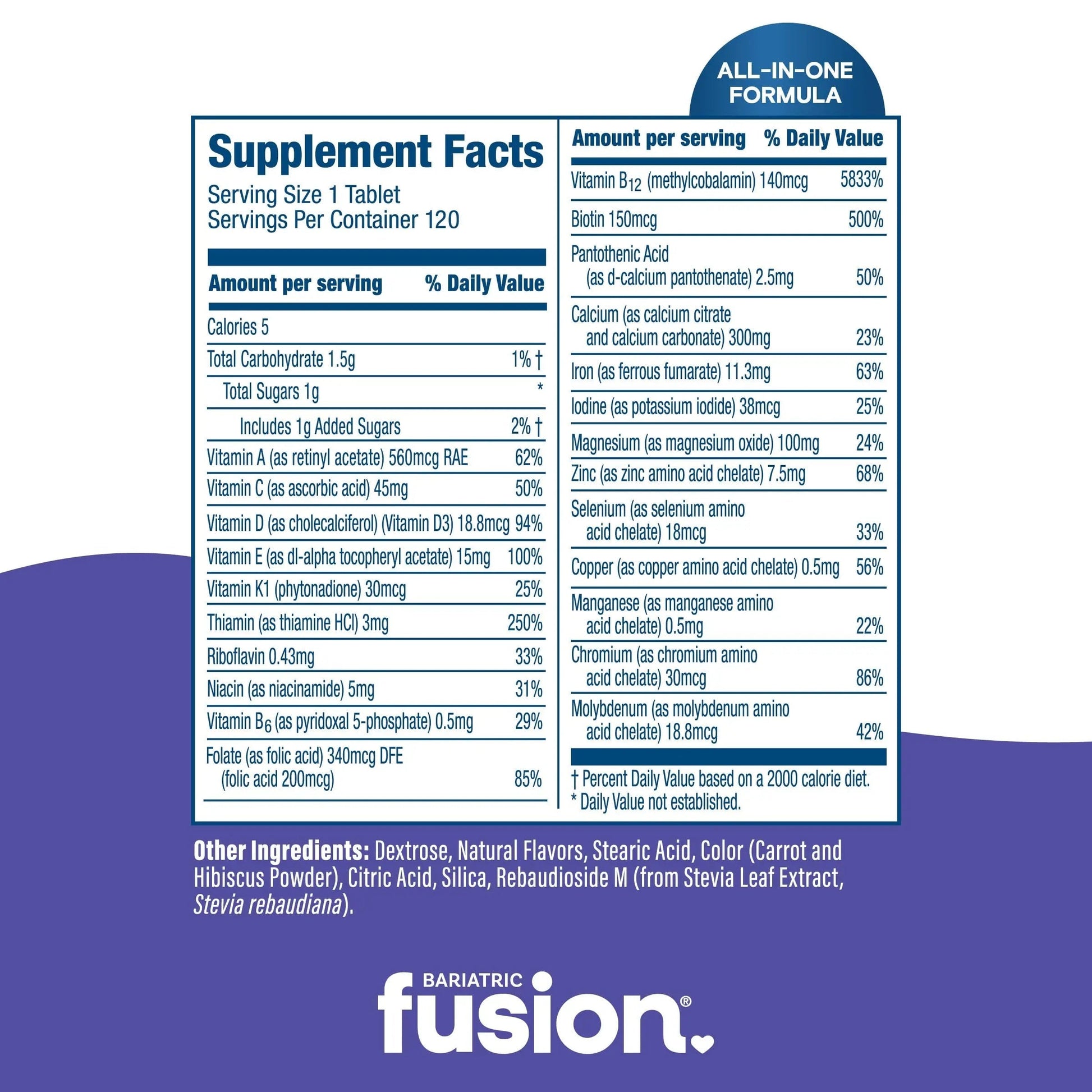 Bariatric Fusion Very Berry Complete Chewable Bariatric Multivitamin with Iron and Vitamin K for Bariatric Surgery Patients Including Bariatric Fusion uk supplements