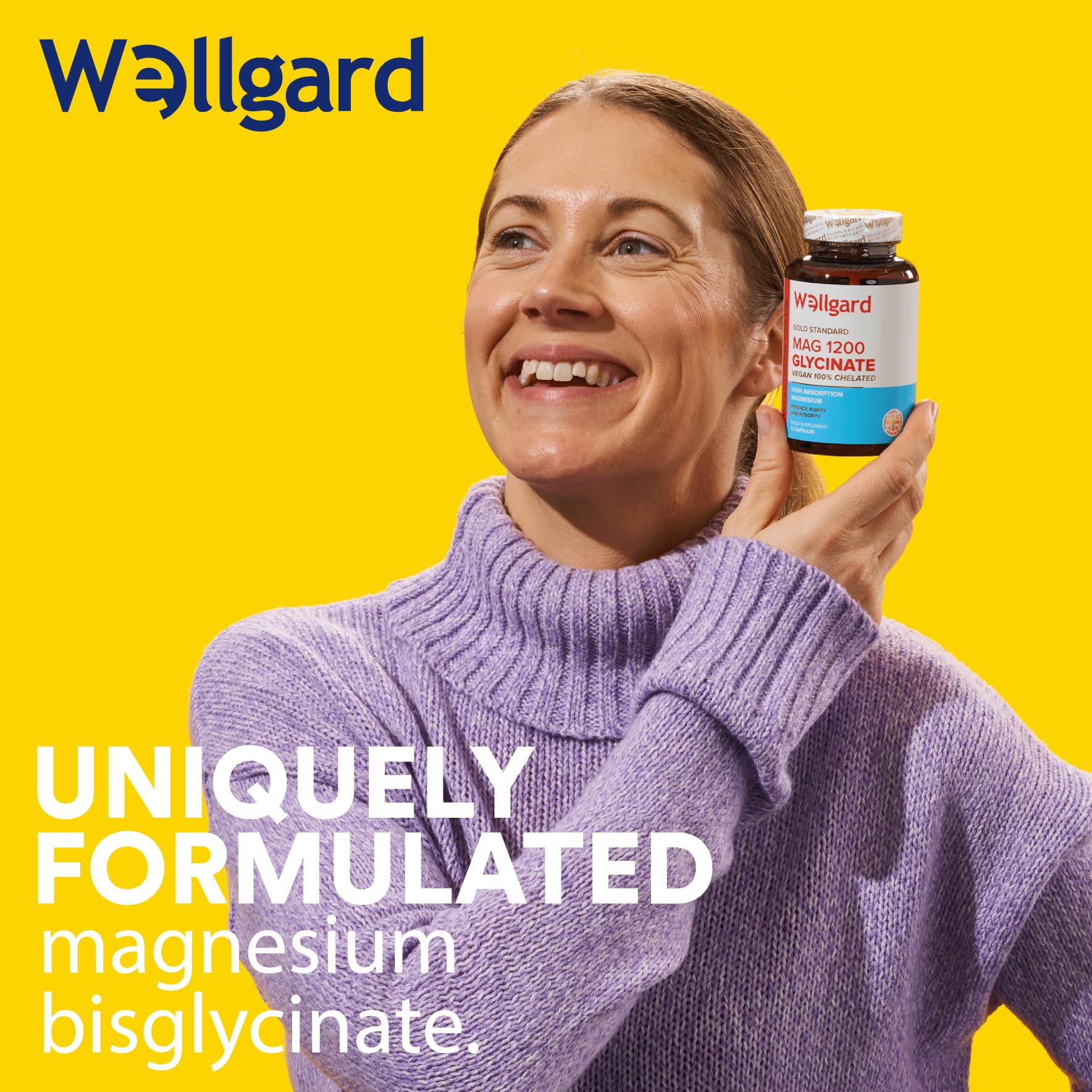 Wellgard Magnesium Glycinate, Mag 1200, High Strength Magnesium Bisglycinate Wellgard uk supplements