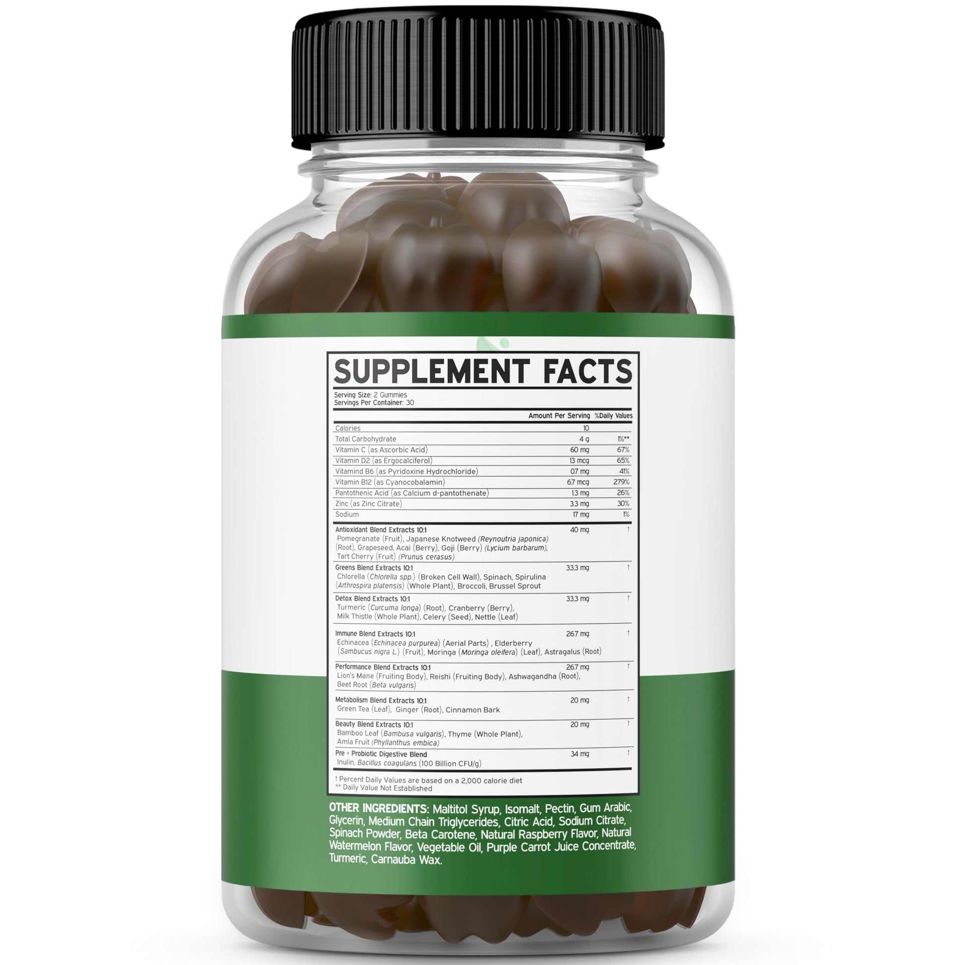 Fruit and Veggies Supplement (120 Gummies) - Premium Sugar-Free Superfood Super Green & Fruit Gummies for Adults - Immunity Support for Men & Women - Non GMO, Vegan Safe & Made in USA DORADO NUTRITION uk supplements