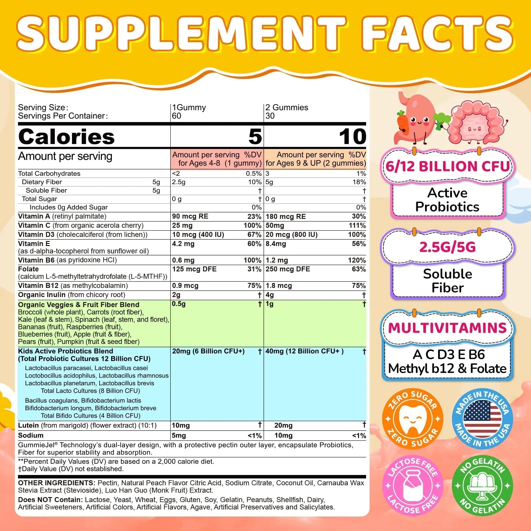 NEVISS Multivitamin for Men & Probiotics for Kids Teen + Veggie & Fruit Fiber Gummies NEVISS uk supplements