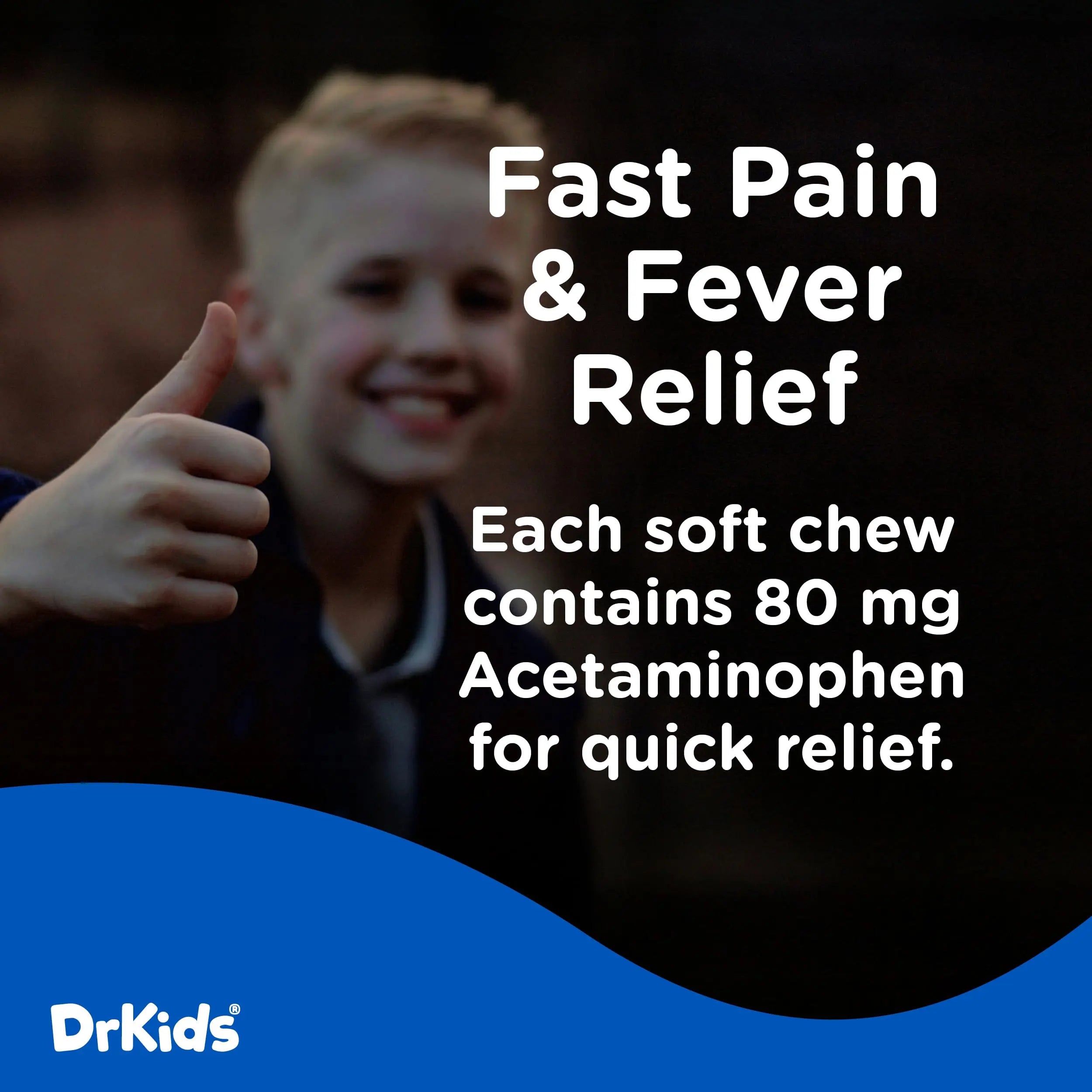 Dr. Kids Children’s Pain and Fever Gummy Bite - Chewable Acetaminophen for Kids Ages 2-11, Pre-Measured Soft Chews for Headache, Sore Throat, Cold and Flu, Orange Vanilla Flavor, 24 Count Dr. Kids uk supplements