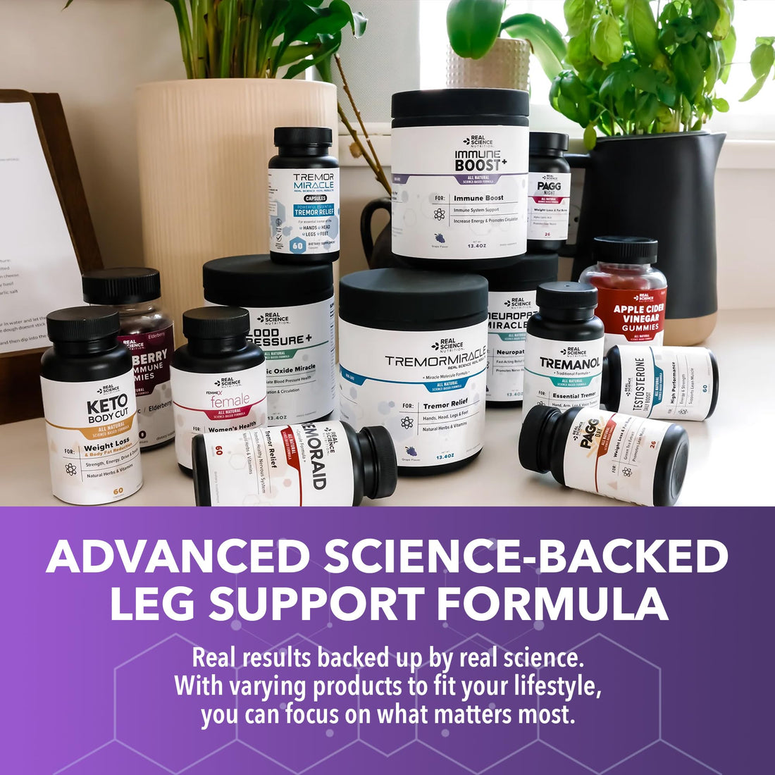 Real Science LegEase Miracle – All Natural Restless Legs Syndrome Relief & Leg Cramp Supplement with Vitamins C, D, K, B6, B12 + Nitric Oxide Support – Sleep & Circulation Aid – Made in USA, 60 Caps Real Science Nutrition uk supplements