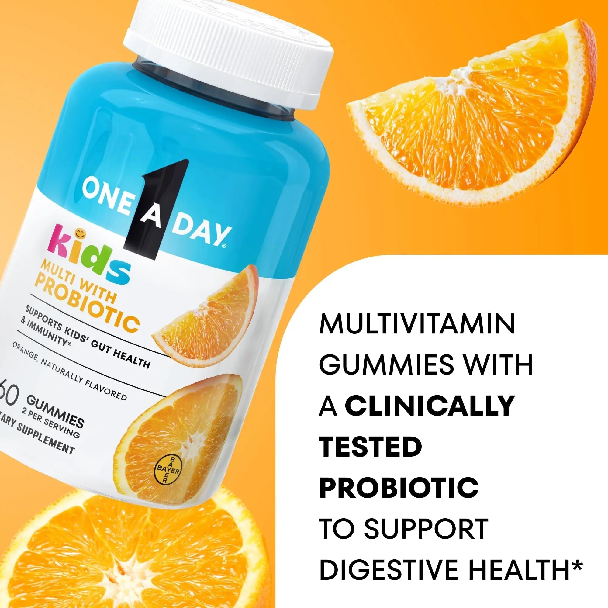 One A Day Kids Multivitamin with Probiotic, Multivitamin Gummies, Kids Probiotic for Digestive Health, Gummy Vitamins ONE A DAY uk supplements