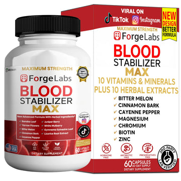 GREENVIFY ForgeLabs Blood Stabilizer Max, Maximum Strength Dietary Supplement, 60 Veggie Capsules, with Banaba Leaf, Juniper Berry, White Mulberry. (1) GREENVIFY uk supplements