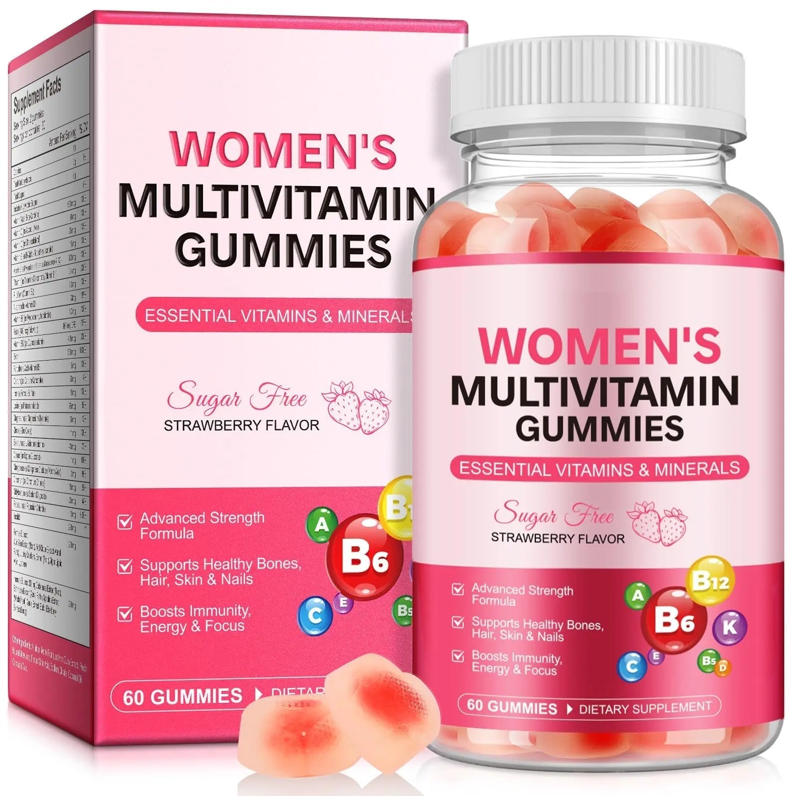 DCTTVHVD Multivitamin Gummies for Women, Natural Multi Vitamins, Boosts Immunity, Energy & Focus, Womens Daily Multivitamin Gummy DCTTVHVD uk supplements