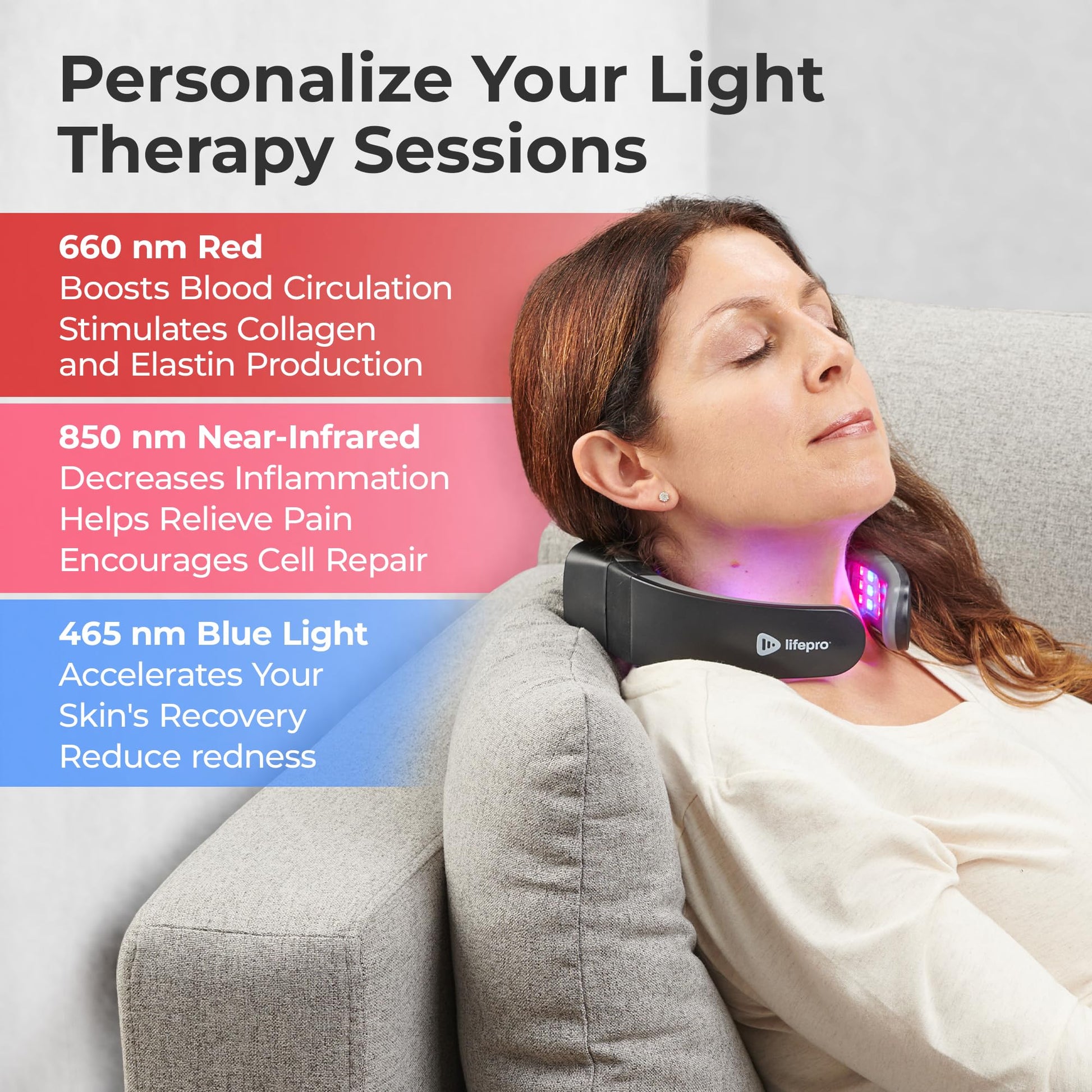 Lifepro Red Light Therapy for Neck - Compact & Rechargeable Red Light Therapy Device- On-The-Go LifePro uk supplements
