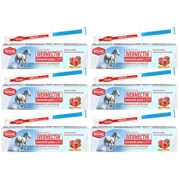 Ivermectin Horse Paste Dewormer , Horse Wormer Paste, Apple Flavor, 0.21 Ounces, 6 Pack QZQAB uk supplements