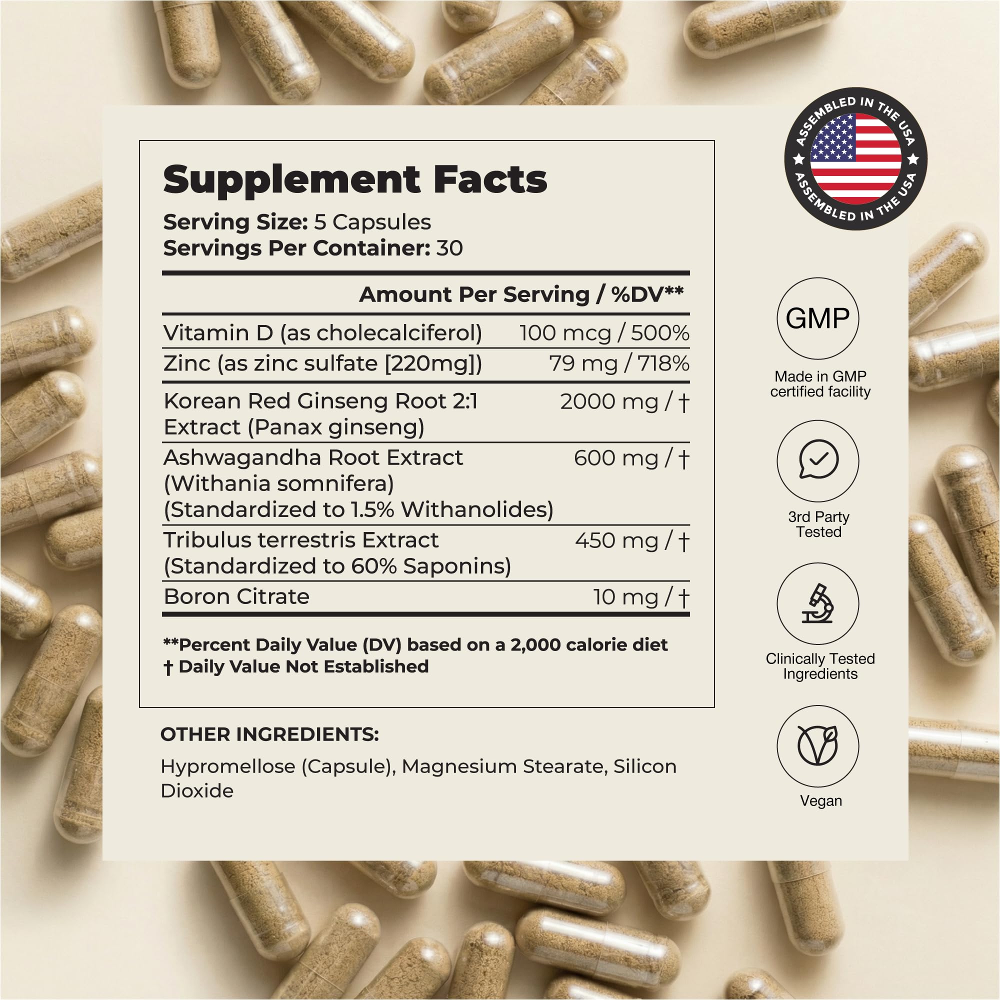 UNALTERED Anabolic Muscle Builder for Men - Growth, Size, Strength - Natural Muscle Building Supplement & Energy Booster - Tribulus Terrestris, Ginseng, Vitamin D3, Ashwagandha - 150 Capsules UNALTERED uk supplements
