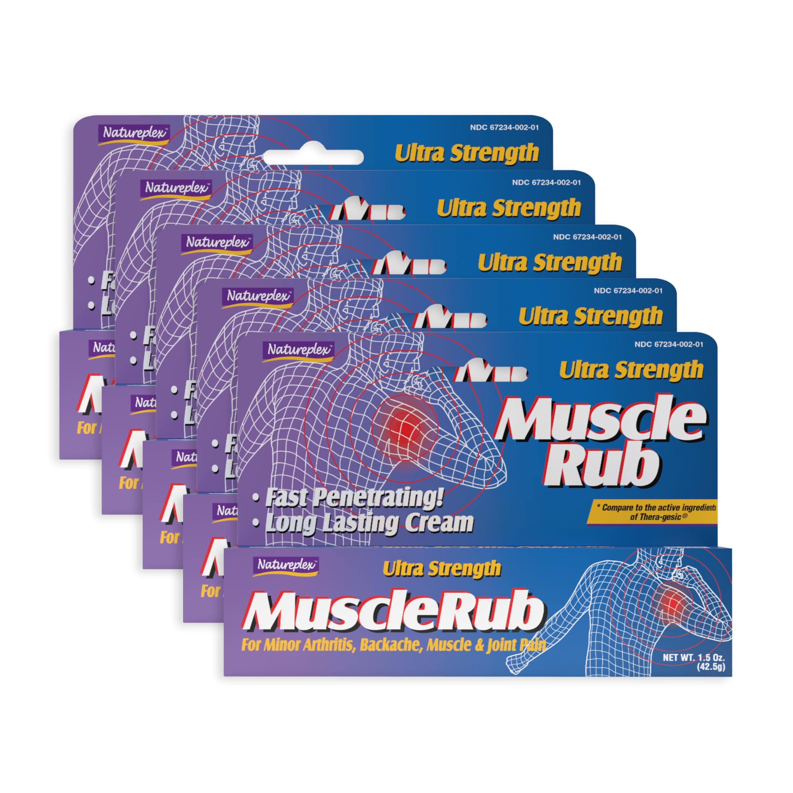 Natureplex Ultra Strength Muscle Rub Cream 1.5 oz (Pack of 5) – Menthol & Methyl Salicylate, Fast-Penetrating, Long-Lasting Relief for Muscle & Joint Discomfort (Minor Aches, Backache, Strains) Natureplex uk supplements