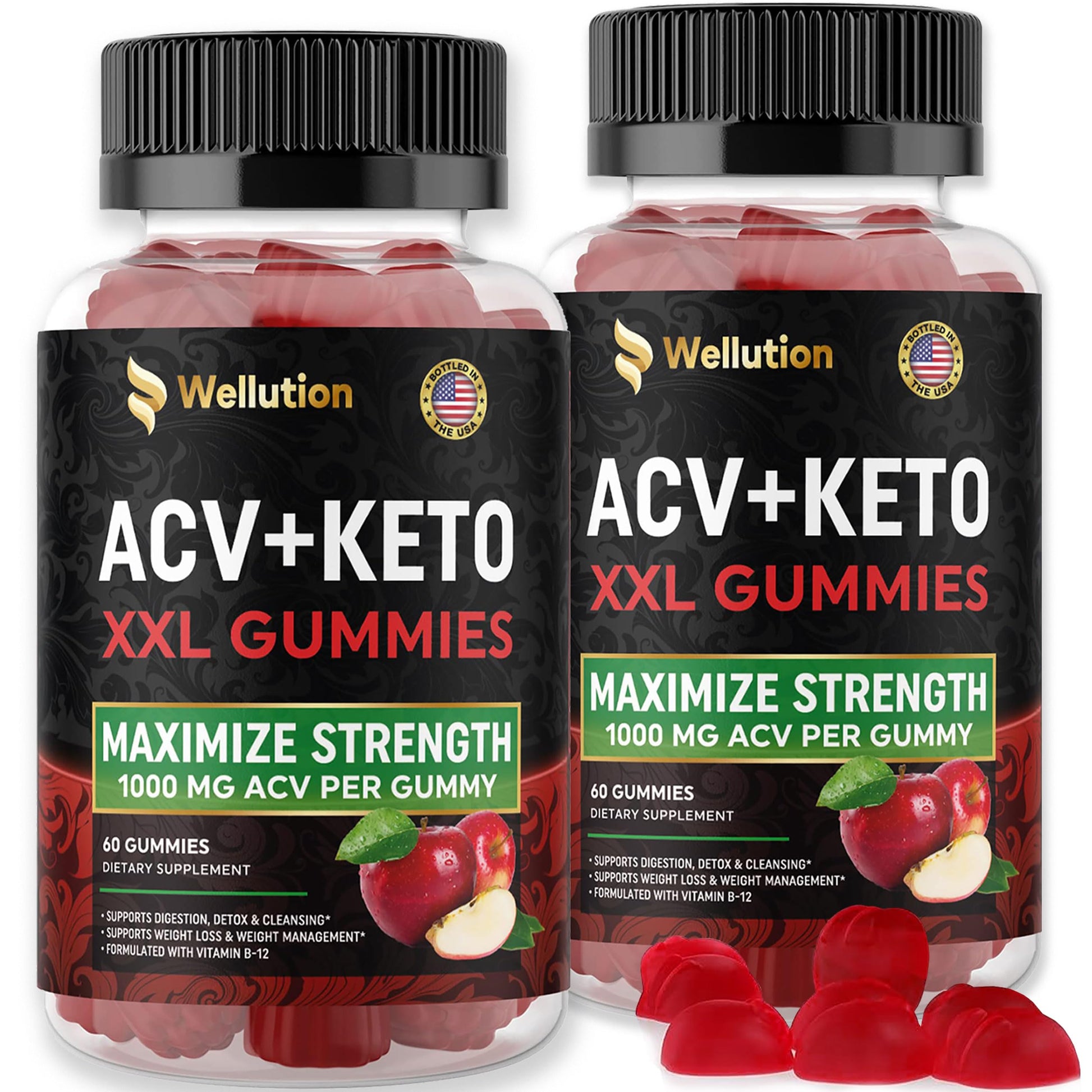 WELLUTION (2 Pack Gummies Apple Cider Vinegar - Formulated to Support Healthy Weight WELLUTION uk supplements