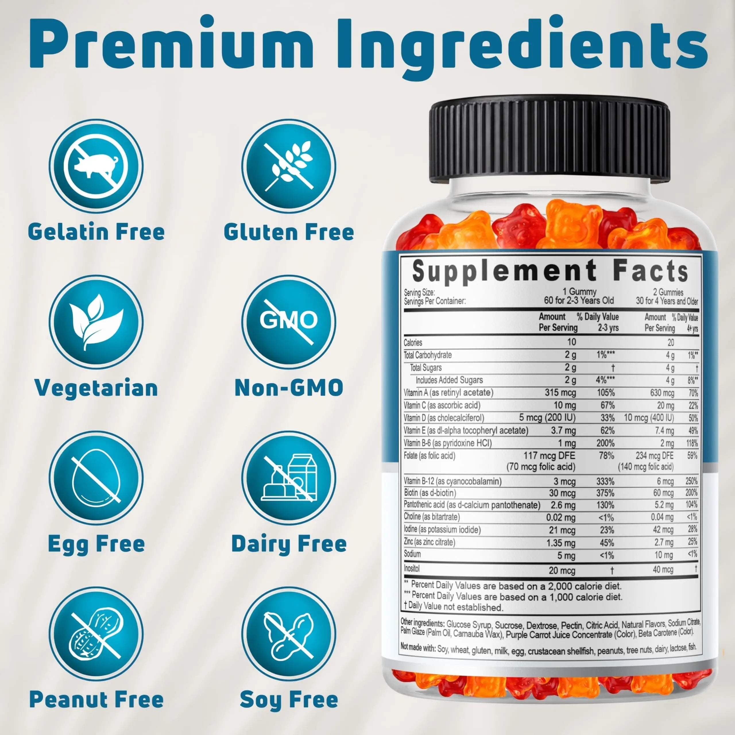 NUELATION Kids Multivitamin Gummies, 30-60 Day Supply with 14 Essential Kids Vitamins & Minerals. Toddler Vitamins for Overall Wellness. Non-GMO, Gelatin-Free, Gluten-Free, Vegetarian Children Vitamin NUELATION uk supplements