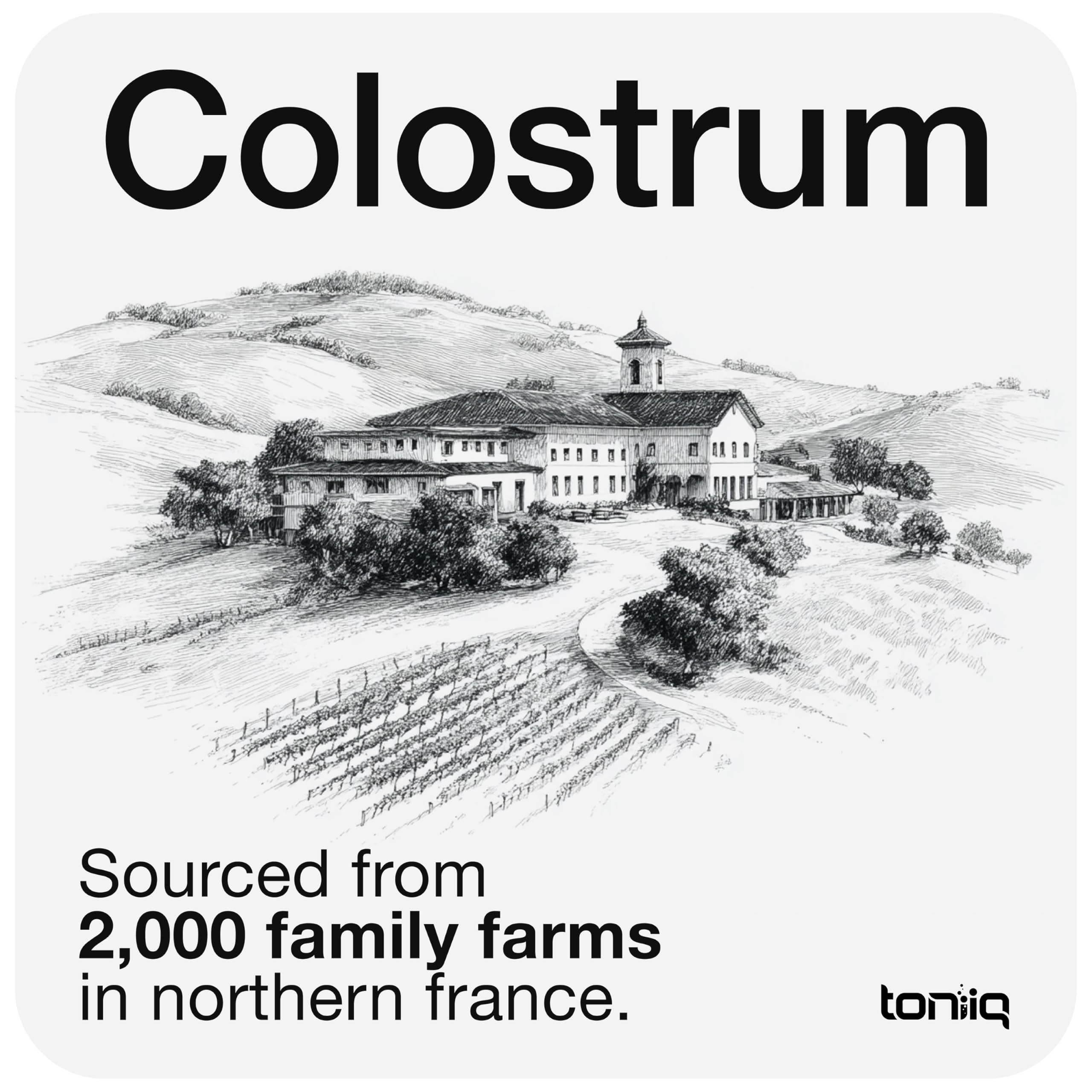 Toniiq Colostrum Powder – Ultra High Potency 50% IgG Concentrate – Farm-to-Jar Traceable French Colostrum – Microfiltered for Purity – Third-Party Lab Verified – 30 Servings Toniiq uk supplements